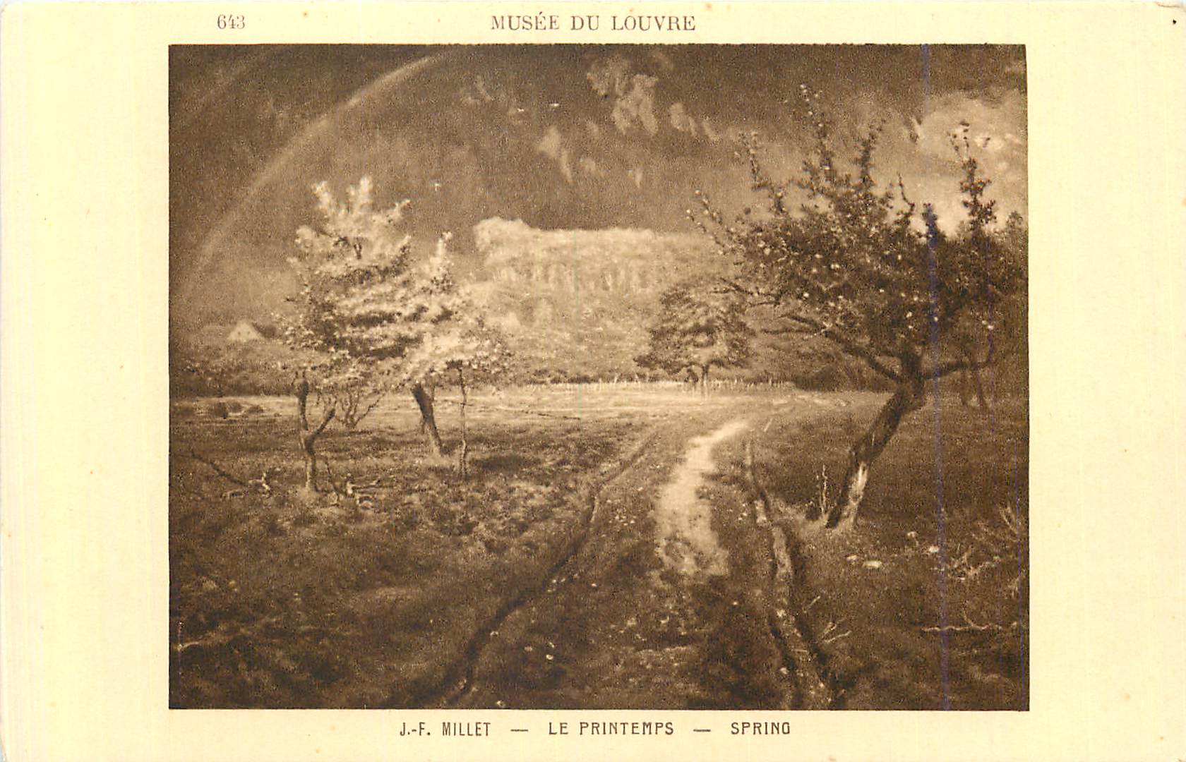 CPA Musee du Louvre JF Millet Le Printemps 