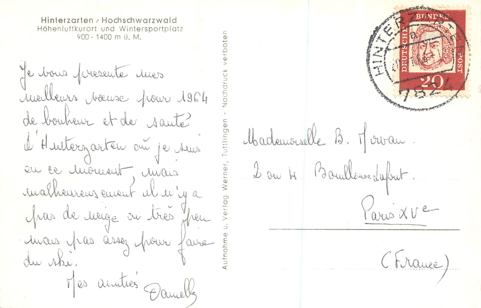 CPM Hinterzarten Hochschwarzwald  — Rückseite