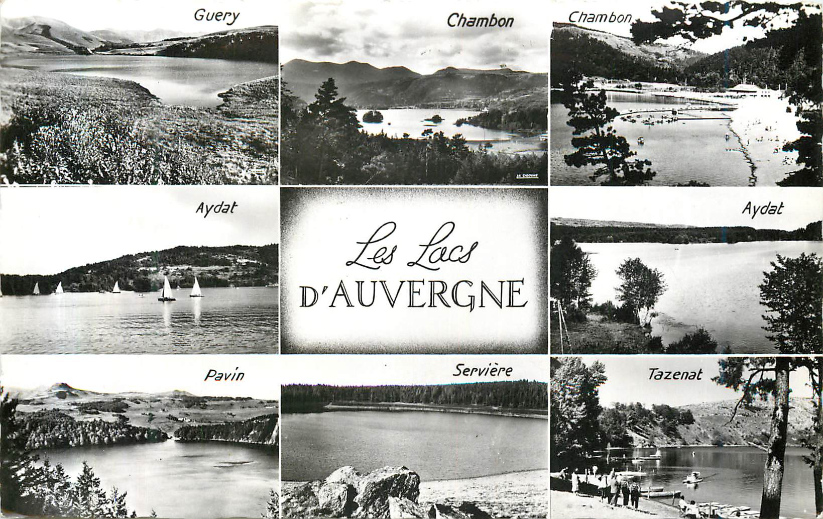 CPM Souvenir d Auvergne Ses Lacs  Guery Chambon Aydat Pavin Serviere Tazenat