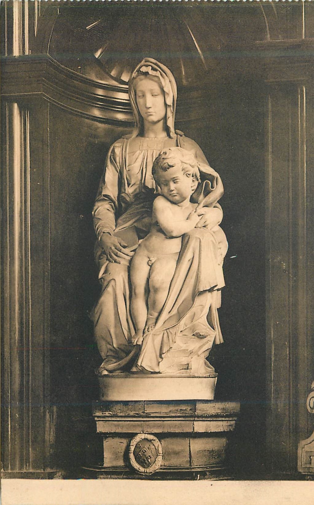 CPA Bruges Eglise Notre Dame La Vierge et l enfant par Michel Ange 
