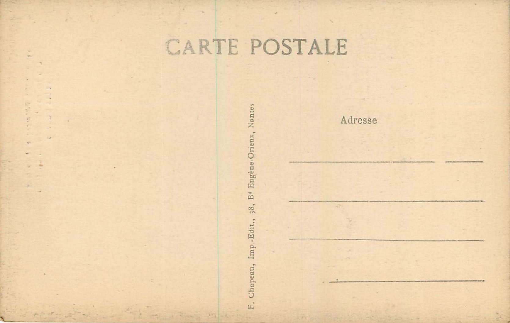 CPA Nantes Pittoresque et Curteux  — Verso