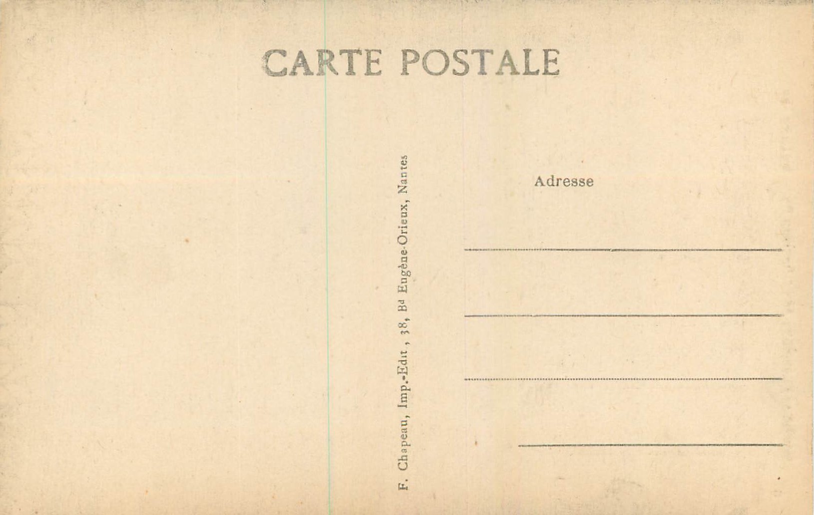 CPA Nantes Au chateau Les Loggias  — Rückseite