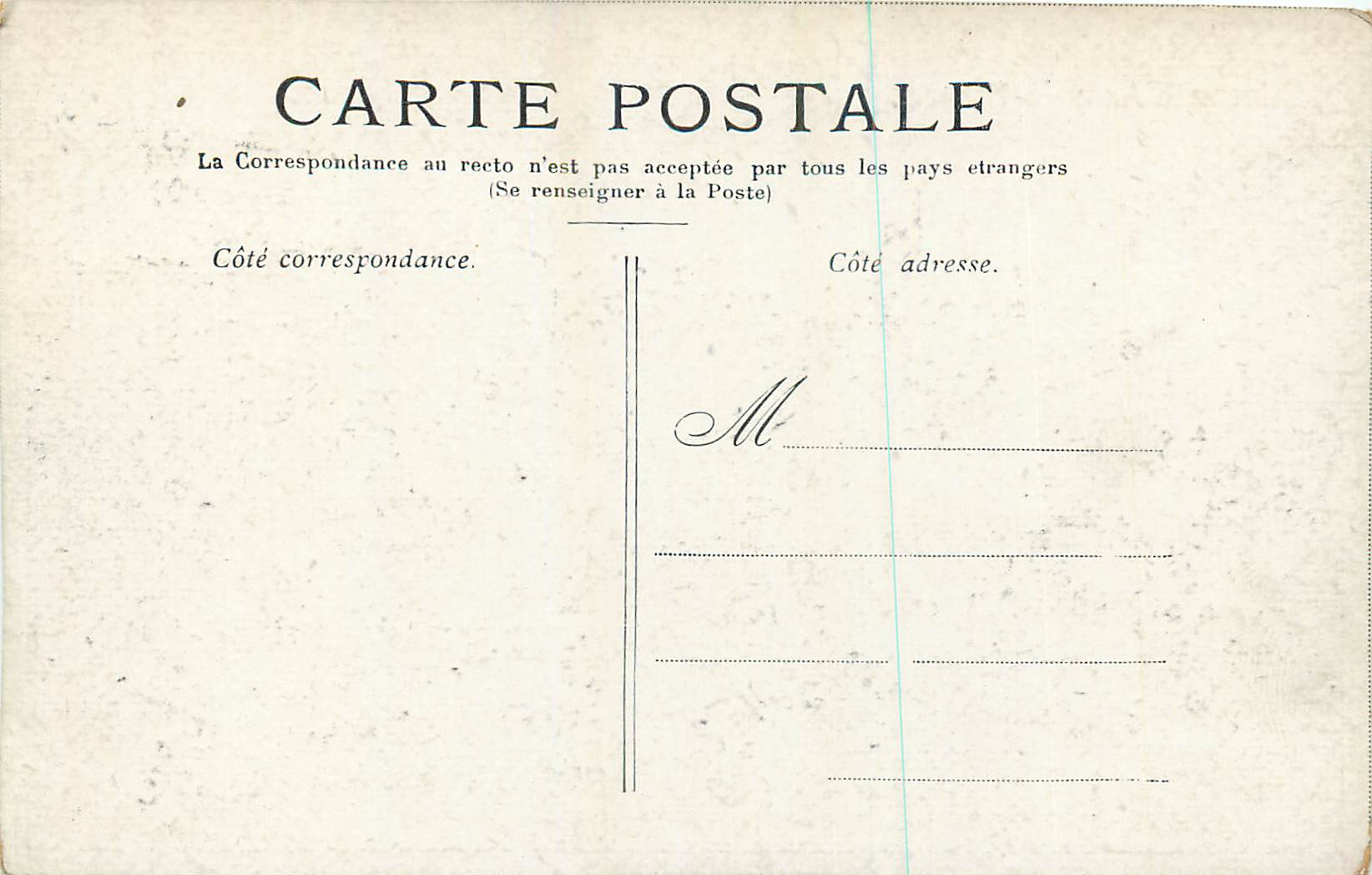 CPA Chateau d Azay le Rideau  — Rückseite