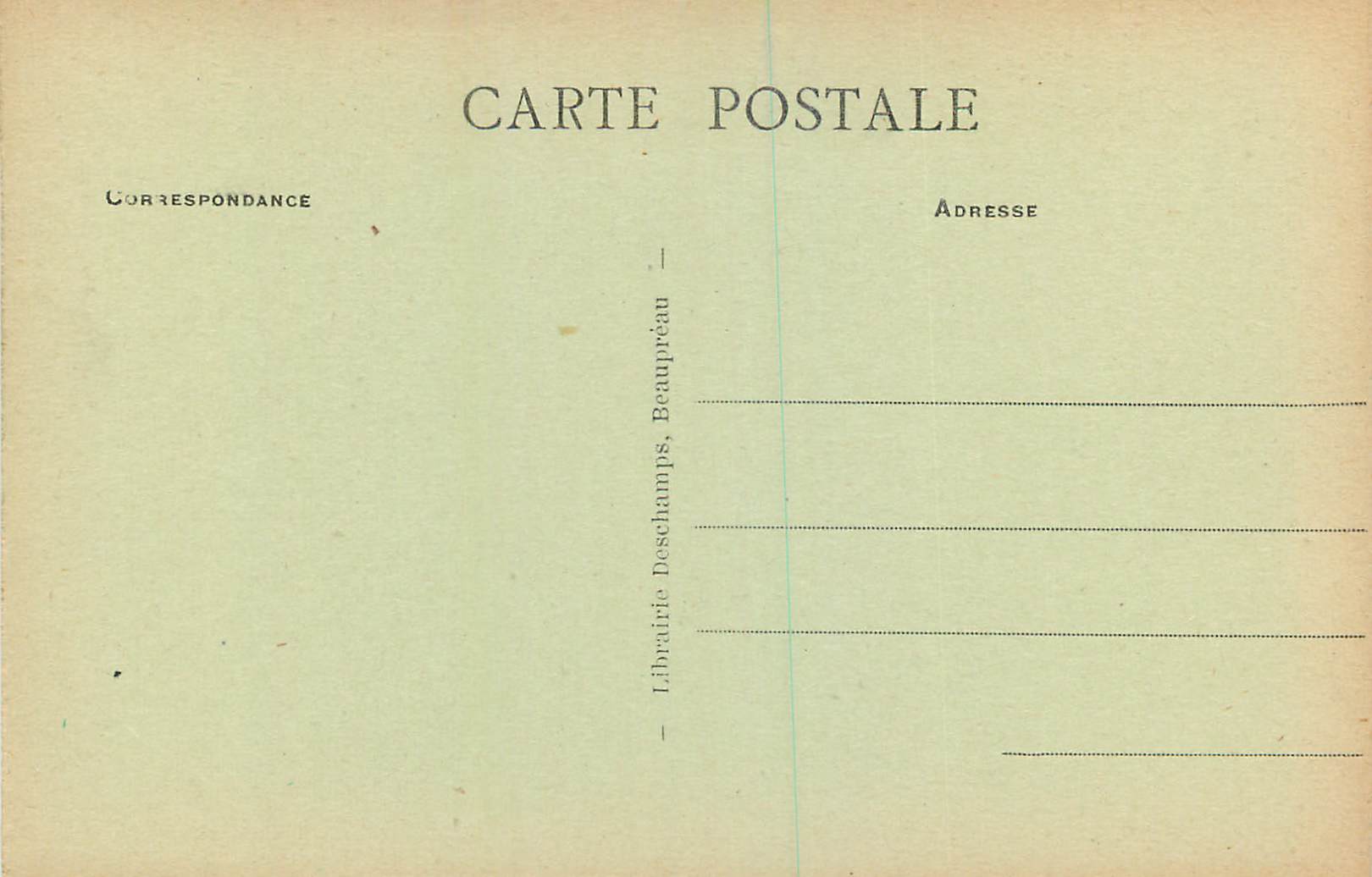 CPA Beaupreau M et L Chateau du Bois du Coin Cote Nord Ouest  — Rückseite