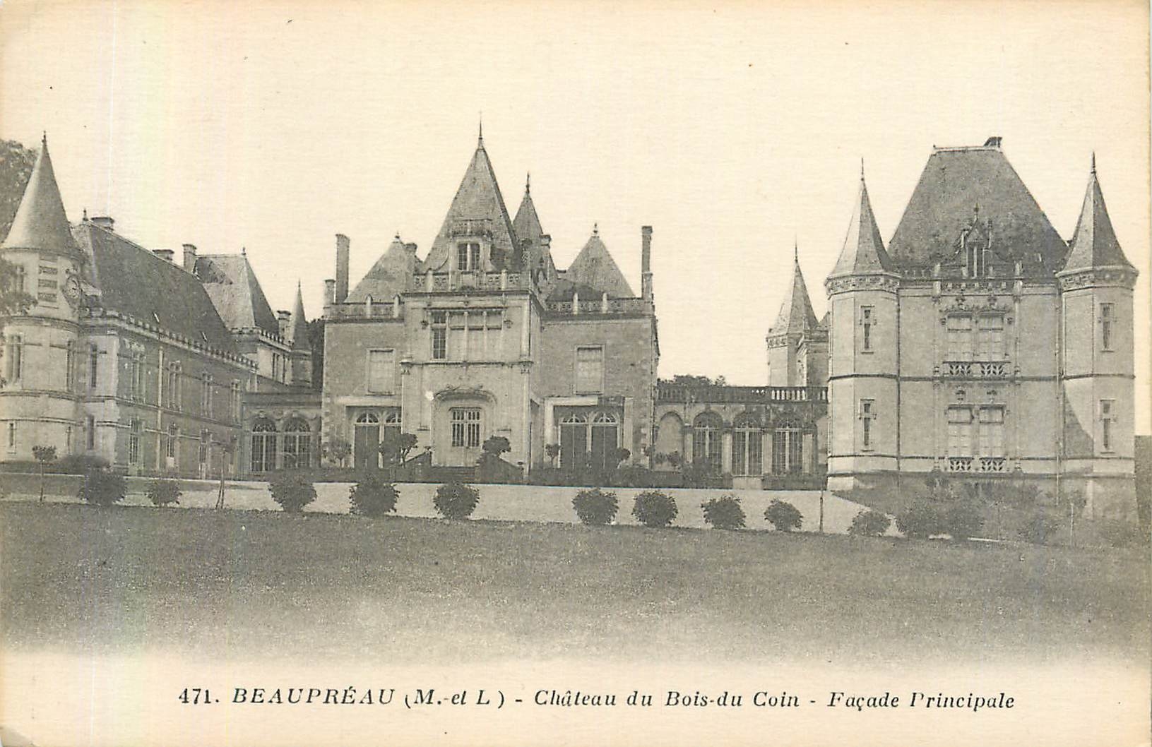 CPA Beaupreau M et L Chateau du Bois du Coin Facade Principale 
