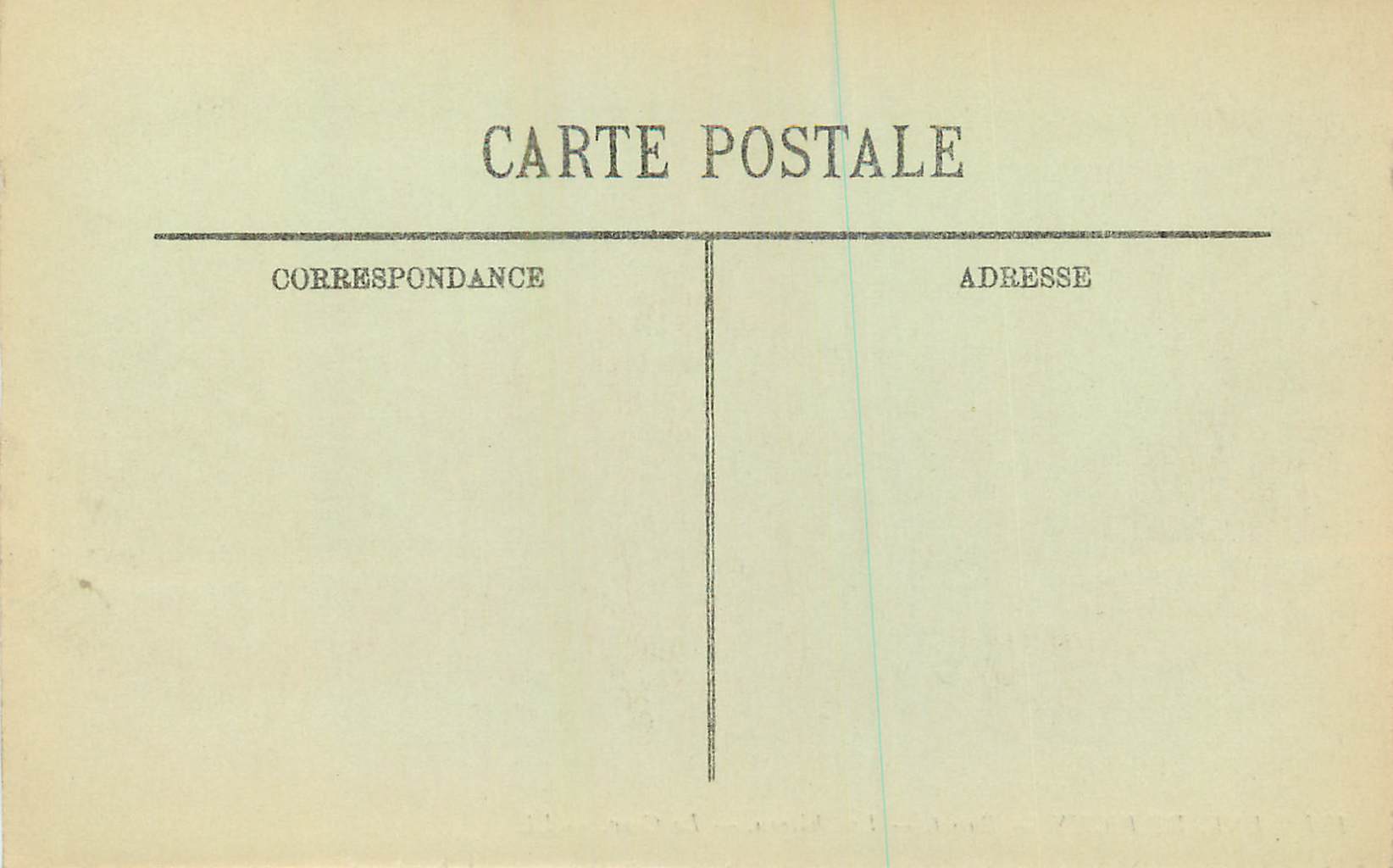CPA Env de Vichy Busset Le Chateau La Cour  — Verso