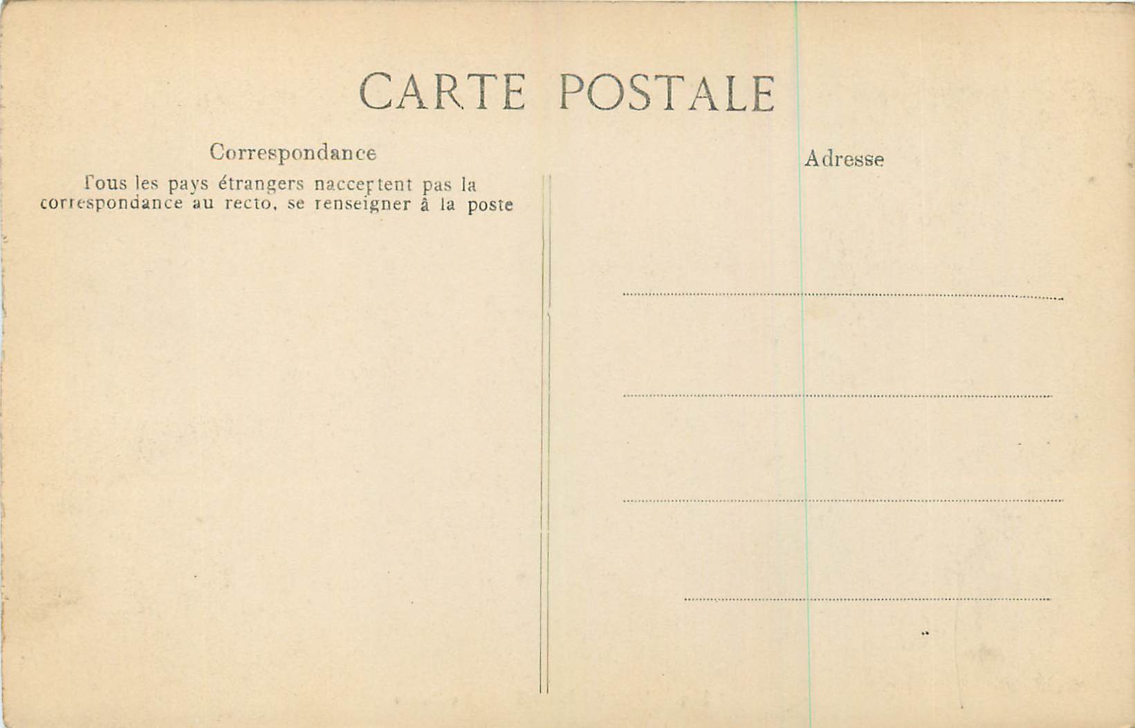 CPA Versailles Le Palais  — Verso