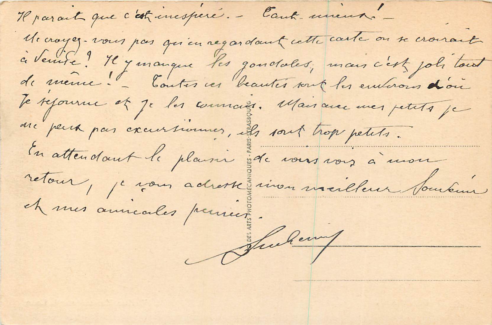 CPA Ornans Vieilles Maisons sur la Loue  — Rückseite