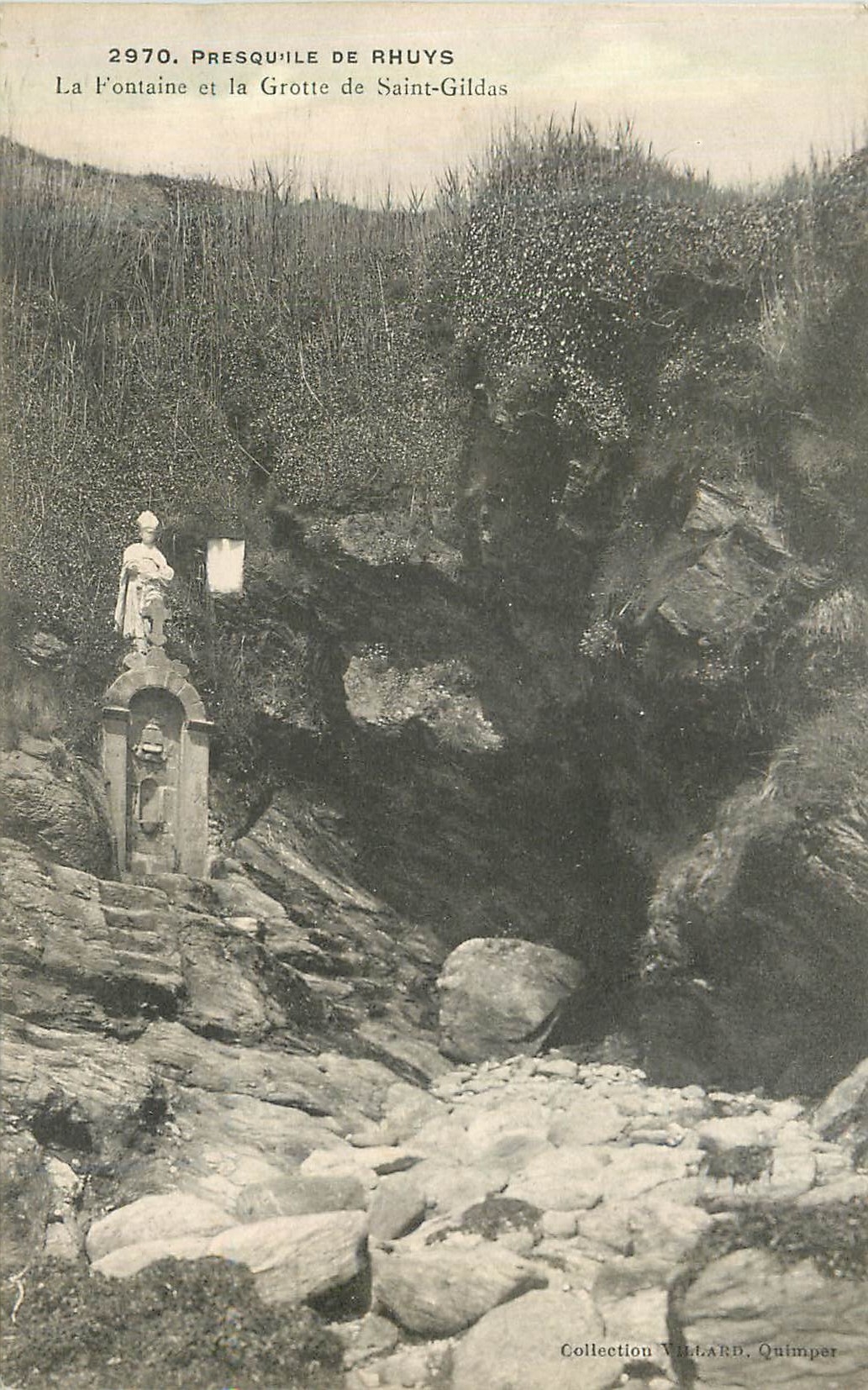Presqu'île de Rhuys — La Fontaine et la Grotte de Saint-Gildas — Collection Viltard, Quimper