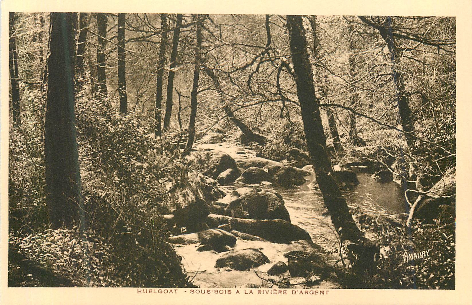 CPA Huelgoat Sous bois a la riviere d argent 