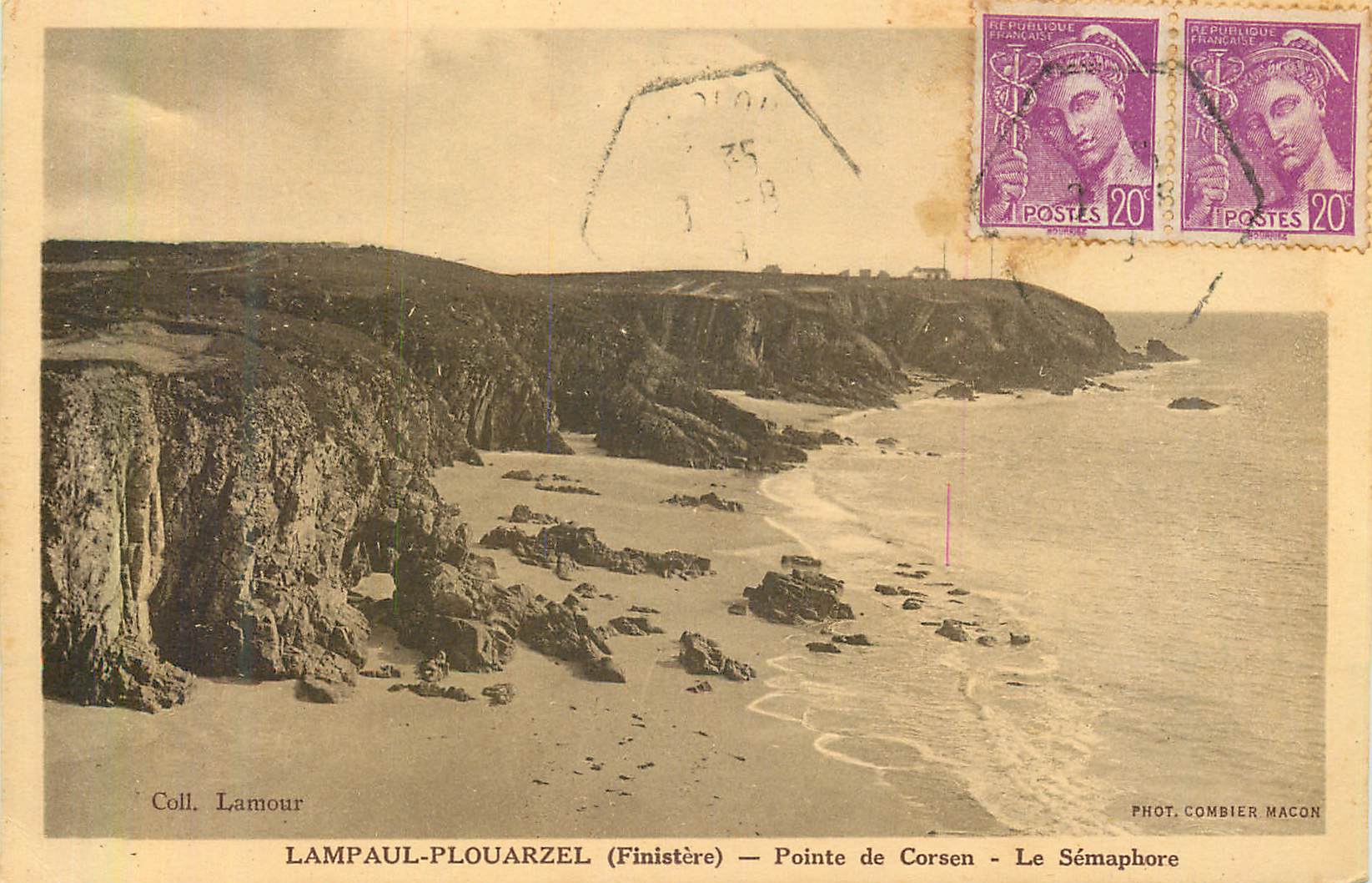 CPA Lampaul Plouarzel Finistere Pointe de Corsen Le Semaphore 