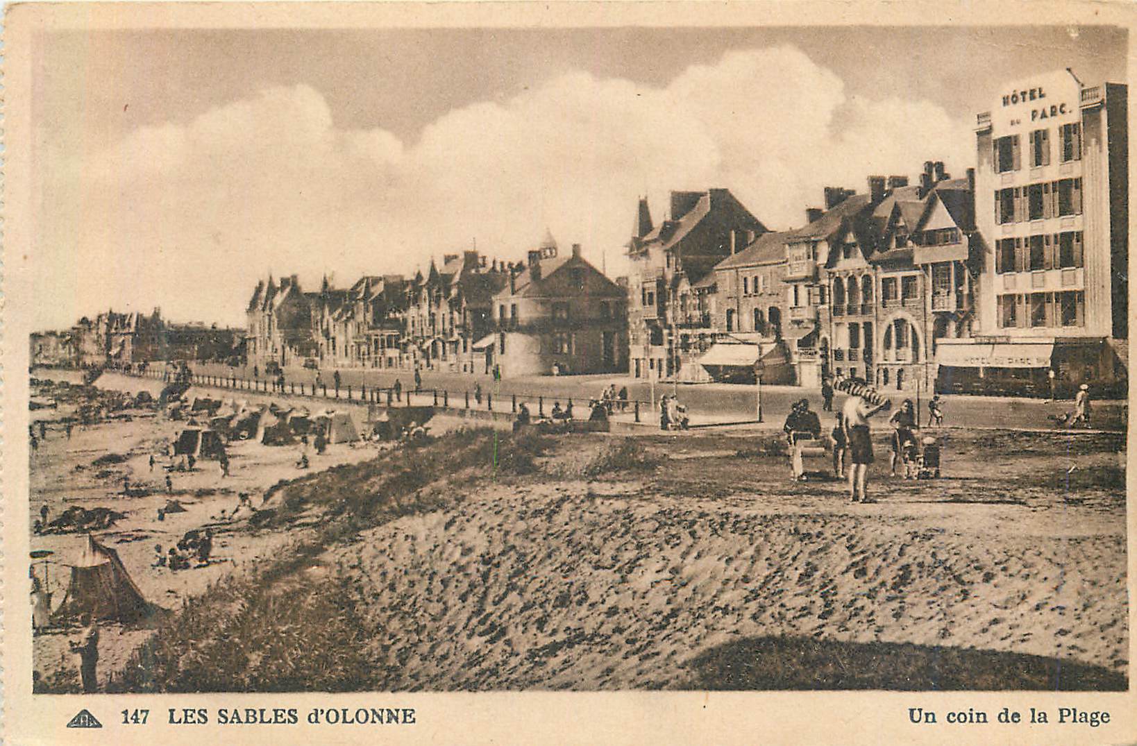 Les Sables d'Olonne — A corner of the Beach — C° des Arts Photomécaniques, Paris-Strasbourg