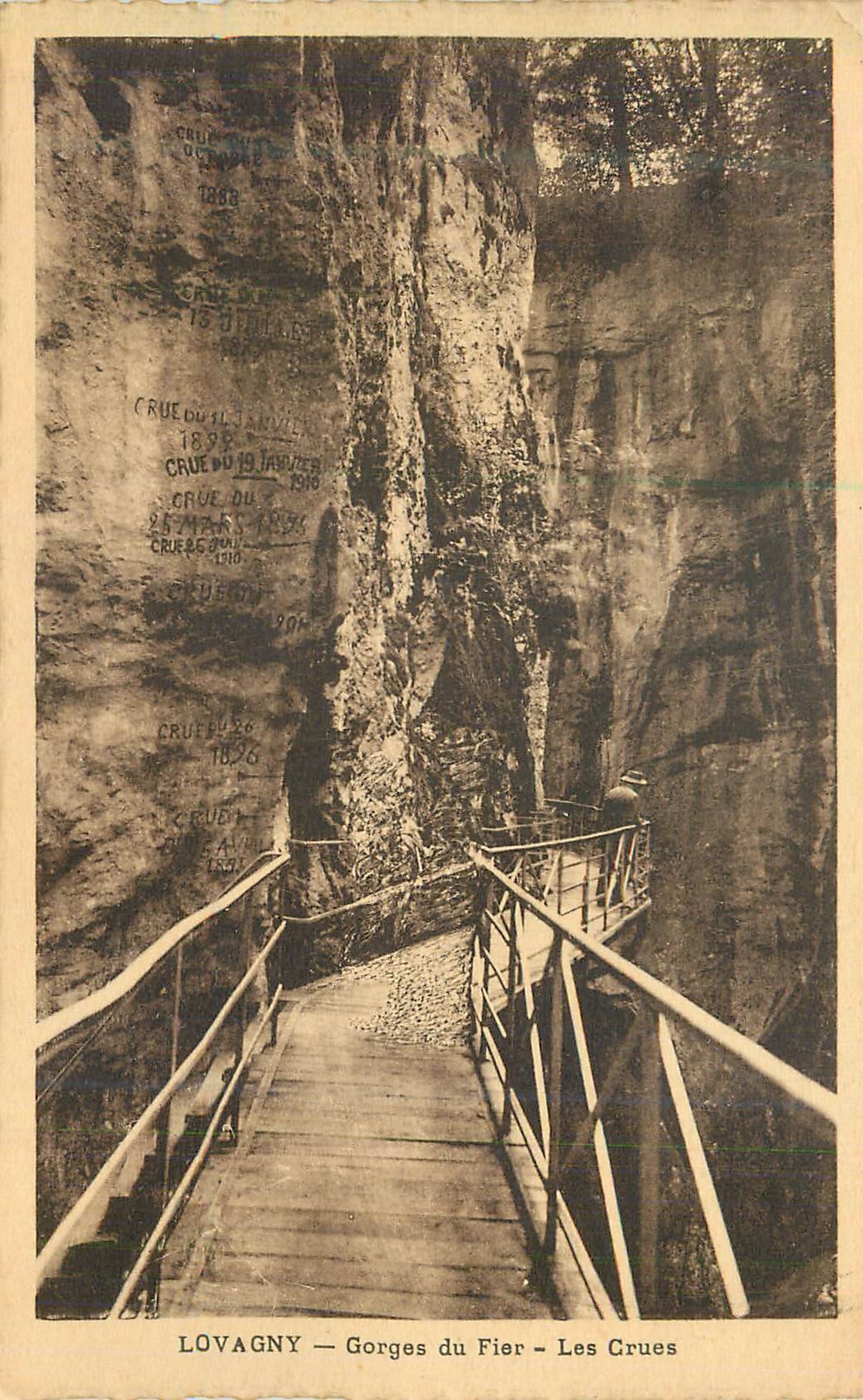 CPA Lovagny Gorges du Fier Les Crues 