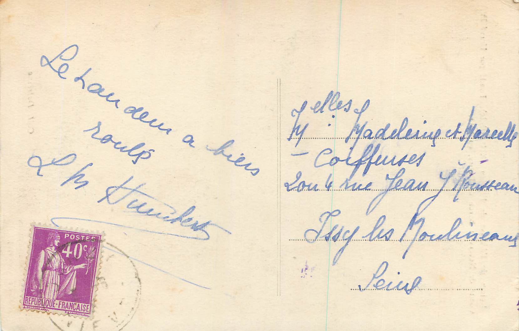 CPA Donzy Nievre Rueines de l Abbaye de l Epeau  — Rückseite
