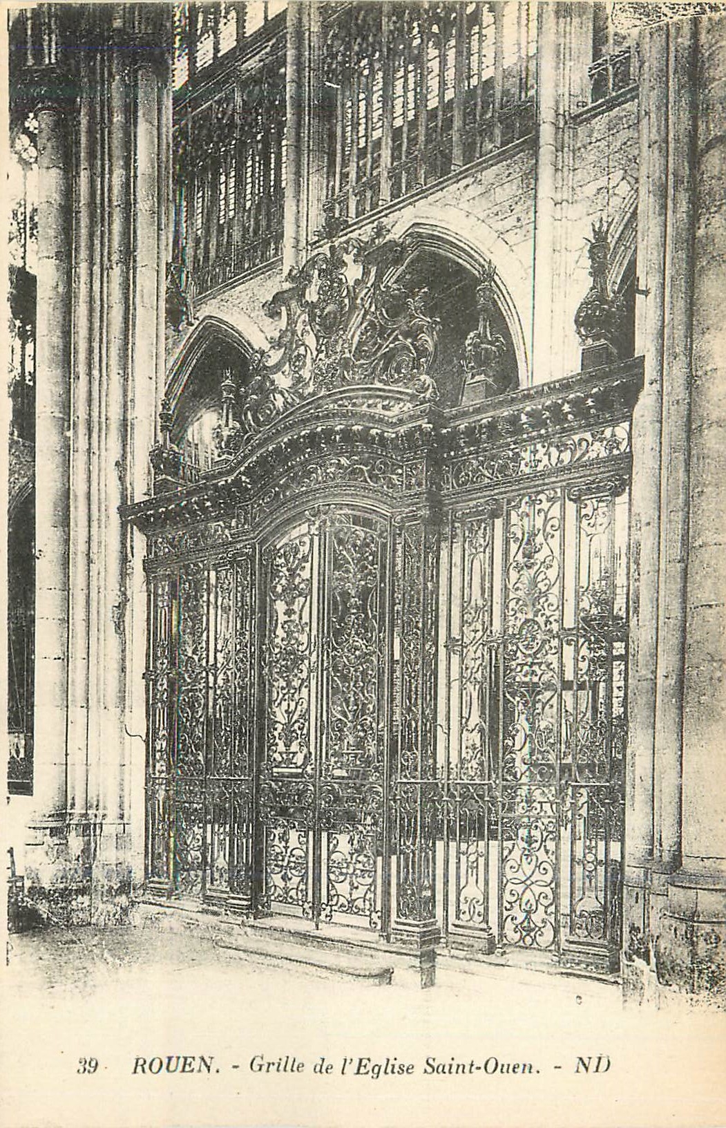 CPA Rouen Grille de l Eglise Saint Ouen 