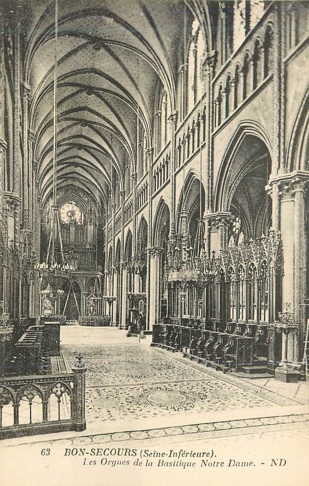 CPA Bonsecours Seine Inferieure Les orgues de la Basilique Notre Dame 