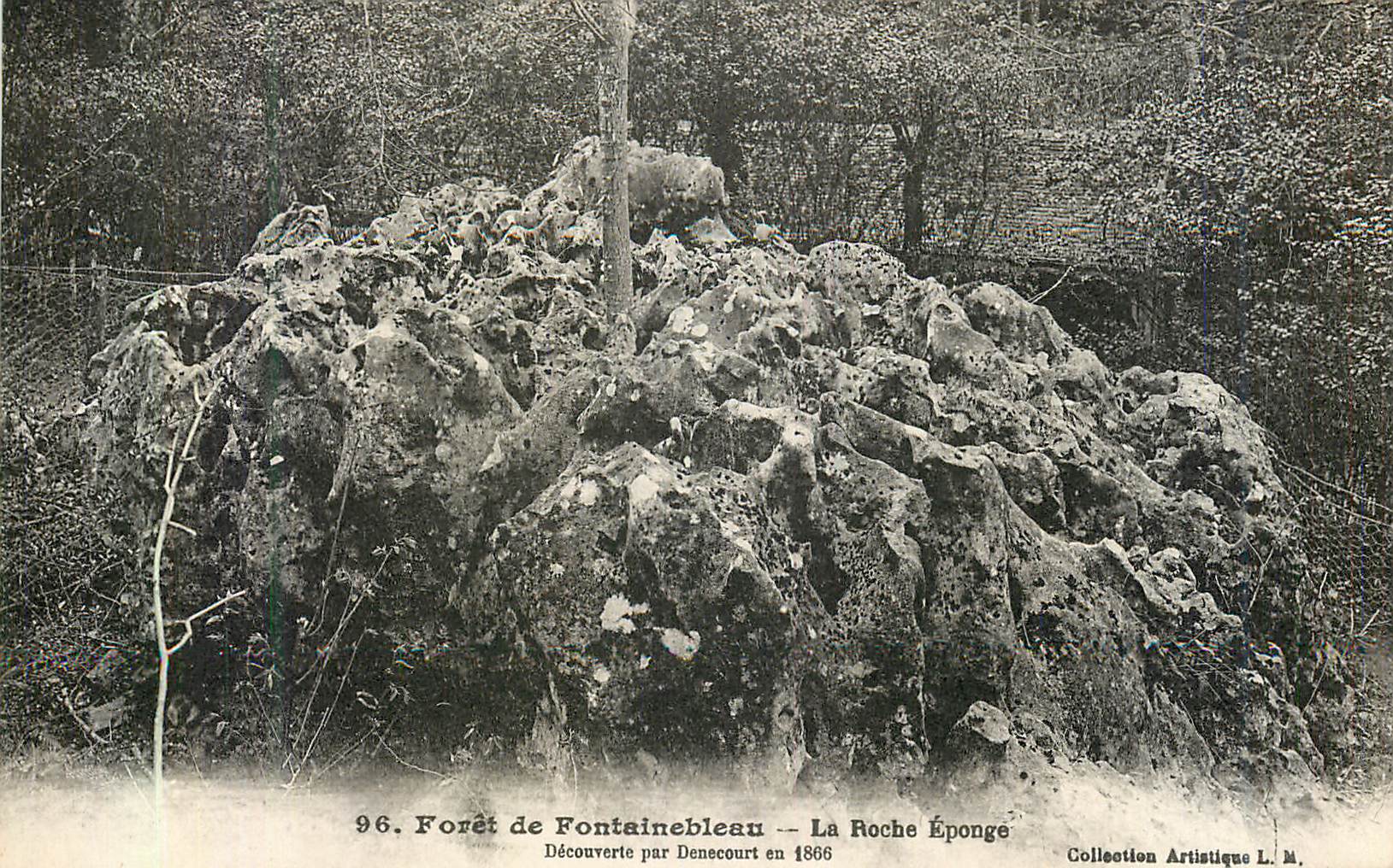 Forêt de Fontainebleau — La Roche Éponge — Découverte par Denecourt en 1866