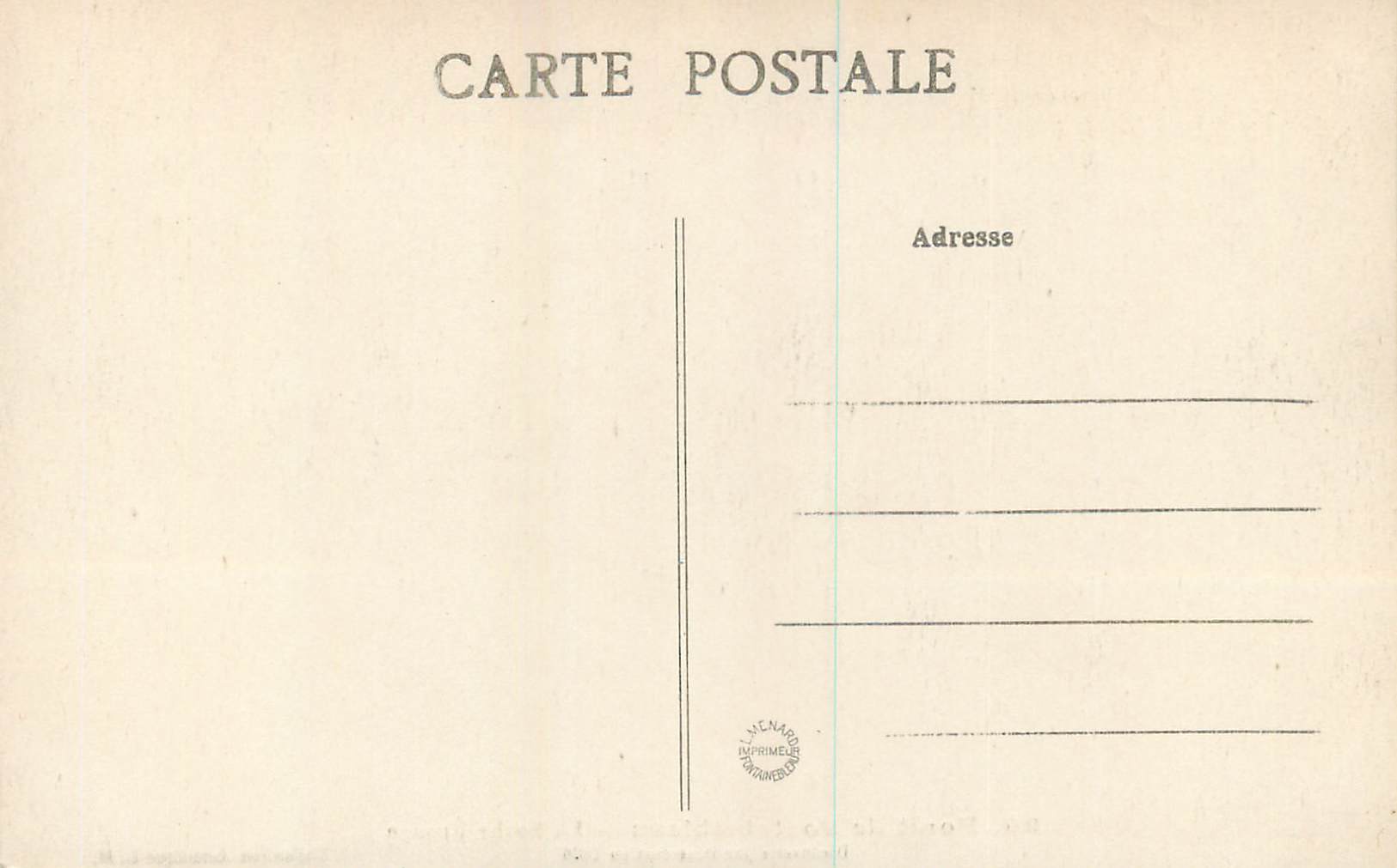 Forêt de Fontainebleau — La Roche Éponge — Découverte par Denecourt en 1866 — Verso