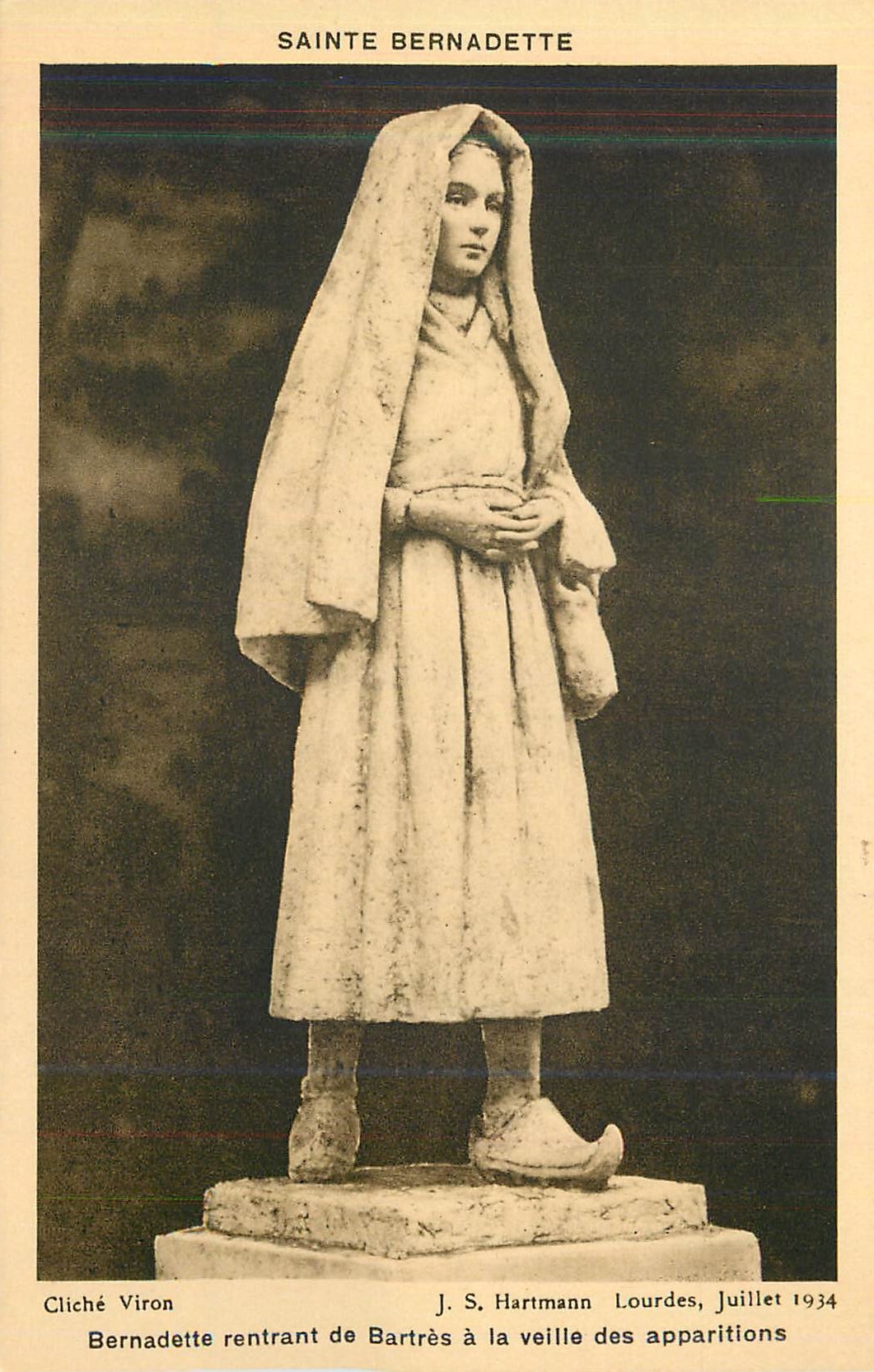 CPA Sainte Bernadette rentrant de Bartres a la veille des apparitions 