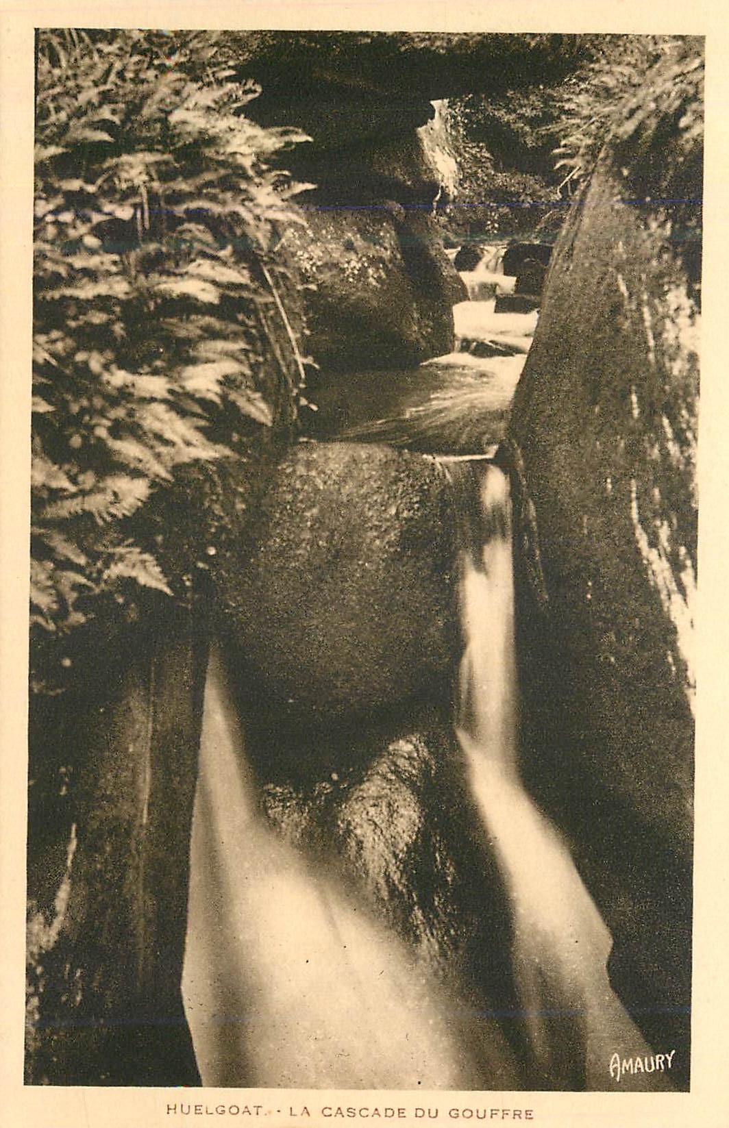 CPA Huelgoat La Cascade du Gouffre 