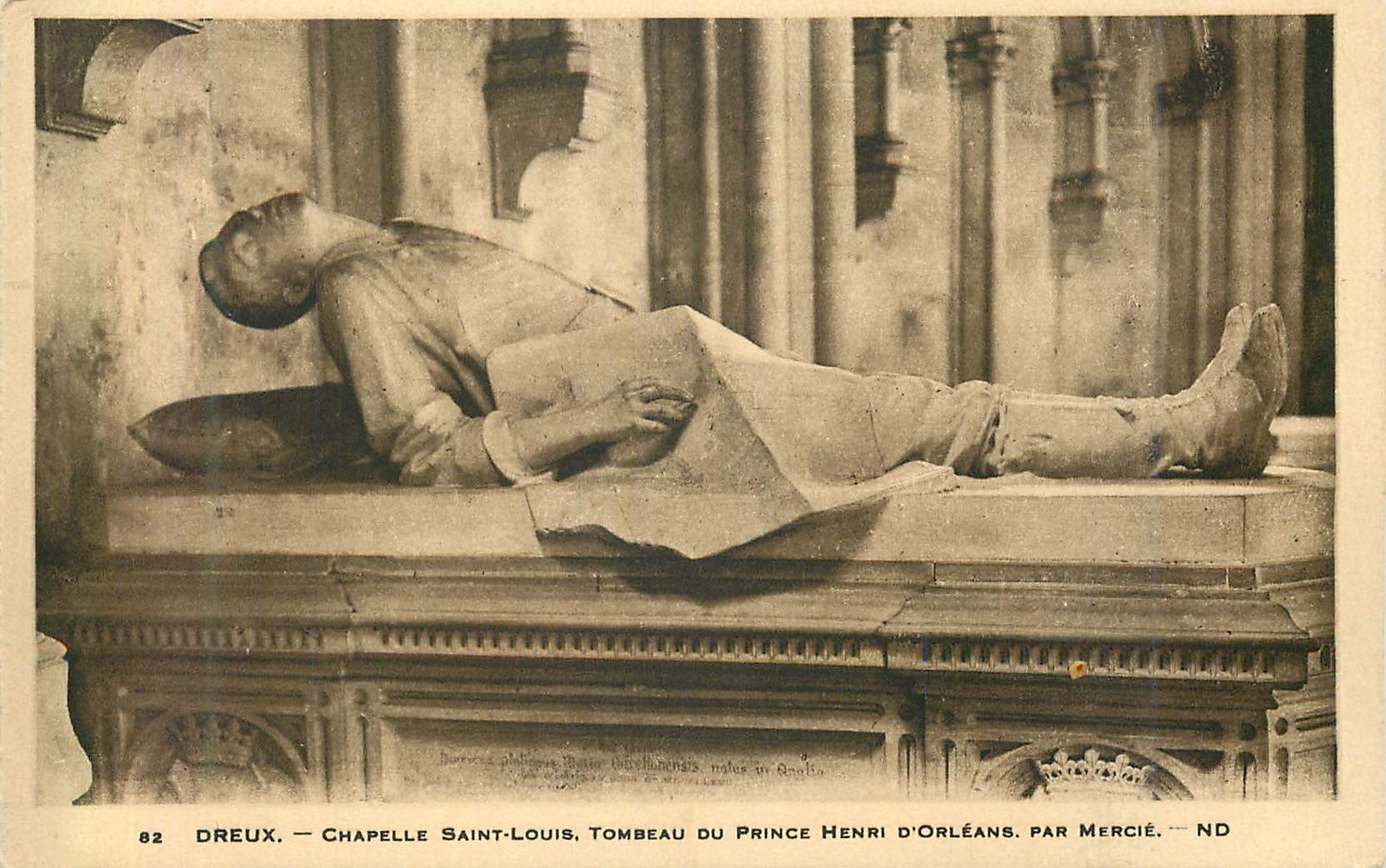 Dreux — Chapelle Saint-Louis, Tombeau du Prince Henri d'Orléans — par Mercié, ND