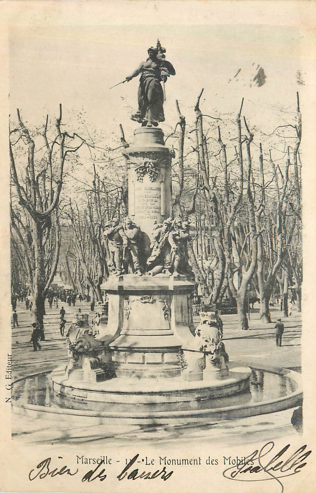 CPA Marseille Le Monument des Mobiles 