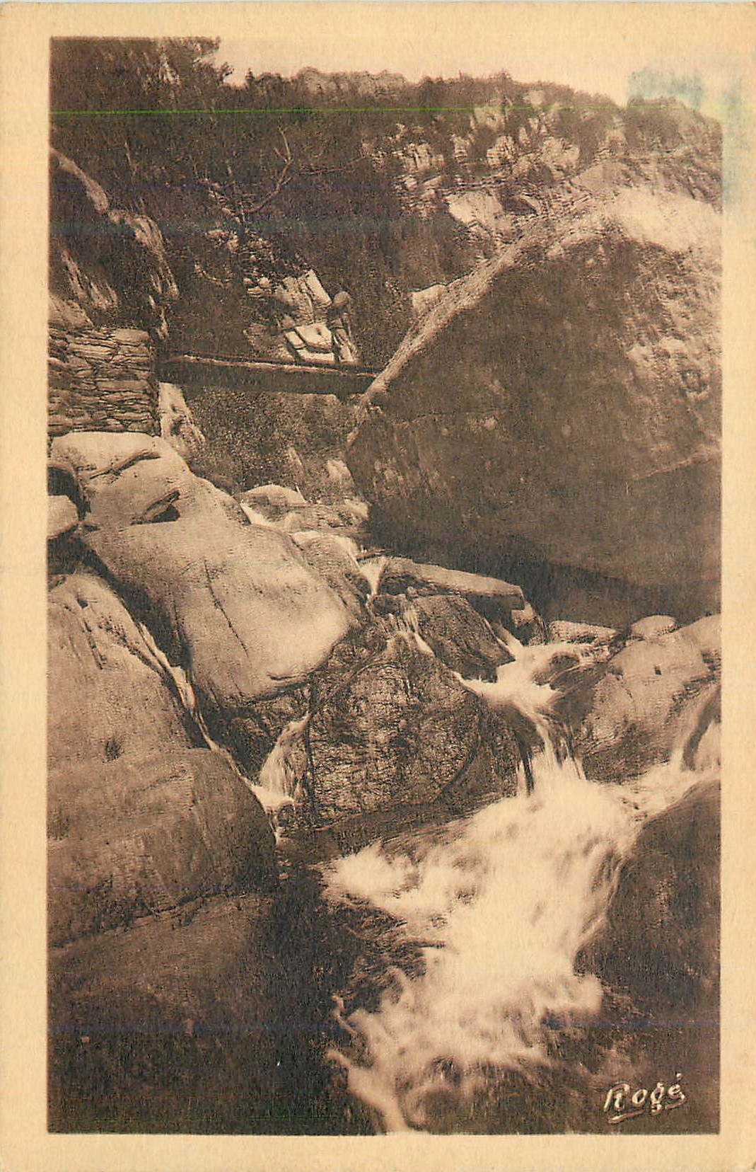 CPA Excursion au Saut de Vesoles La Passerelle des Gardes 