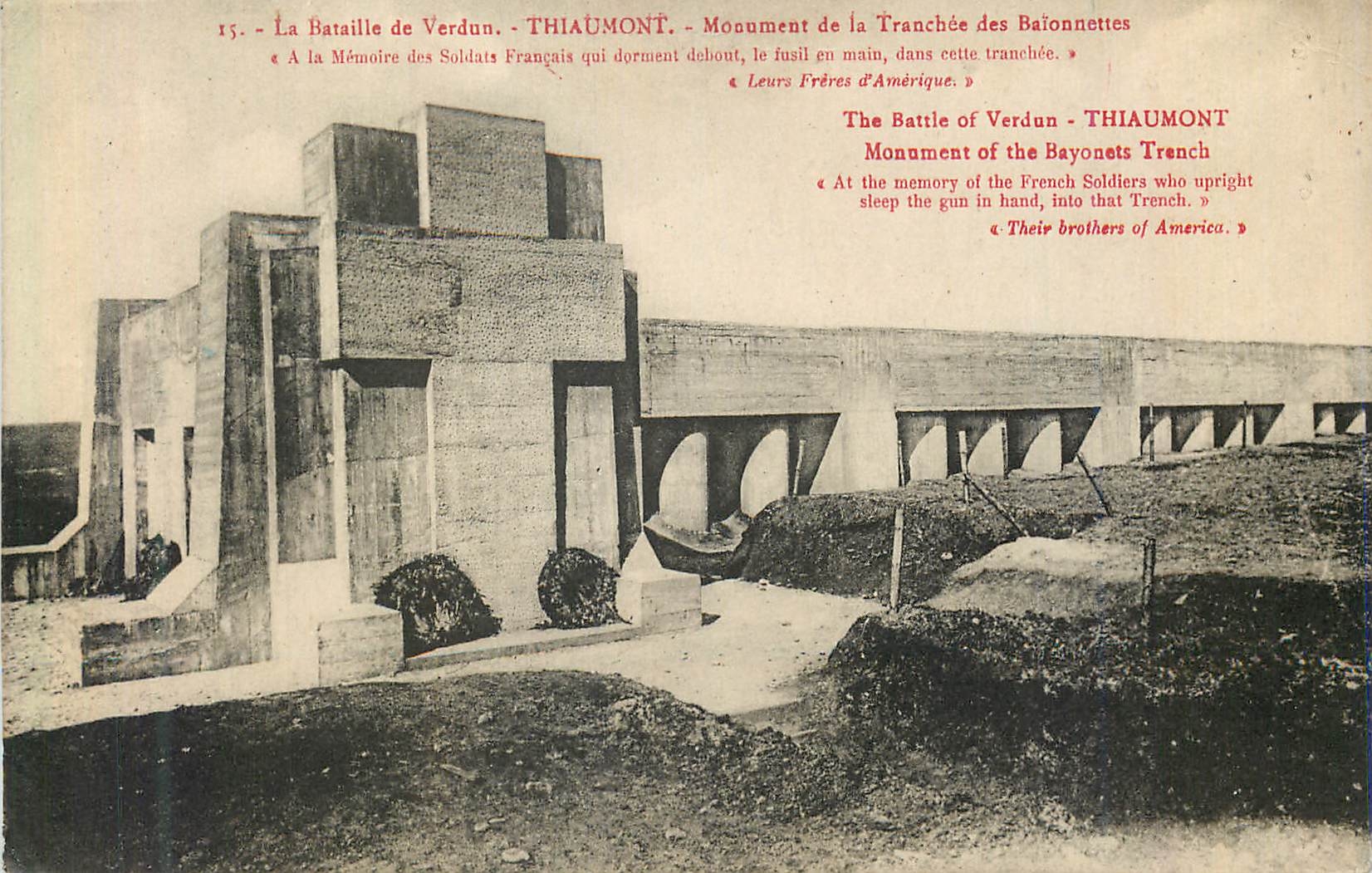 Thiaumont — Monument de la Tranchée des Baïonnettes — Les Frères d'Amérique