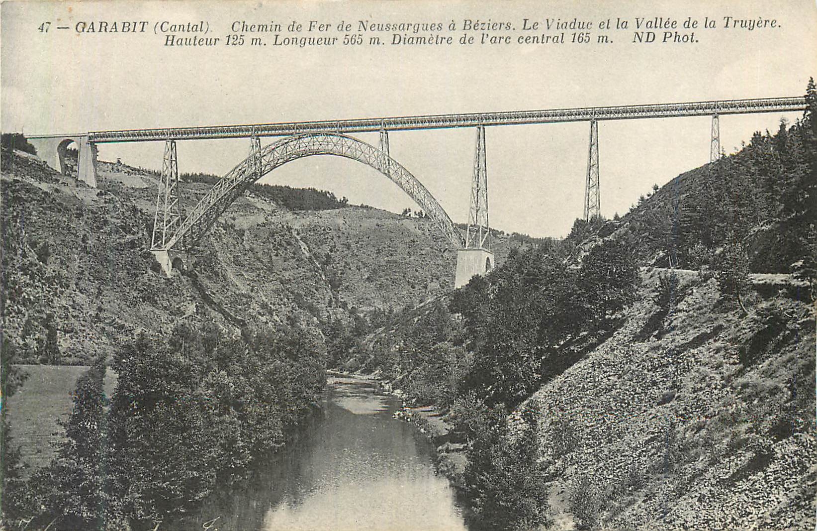 CPA Garabit Cantal Chemin de Fer Neussargues a Beziers 