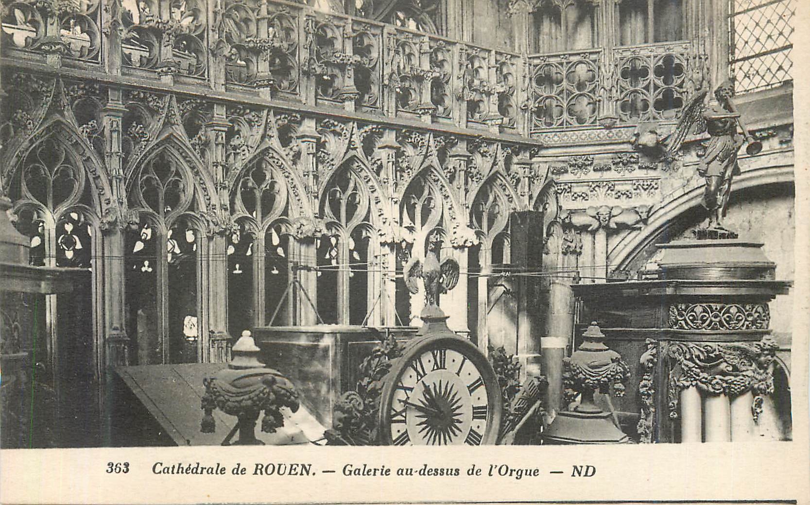 CPA Cathedrale de Rouen Galerie au dessus de l Orgue 