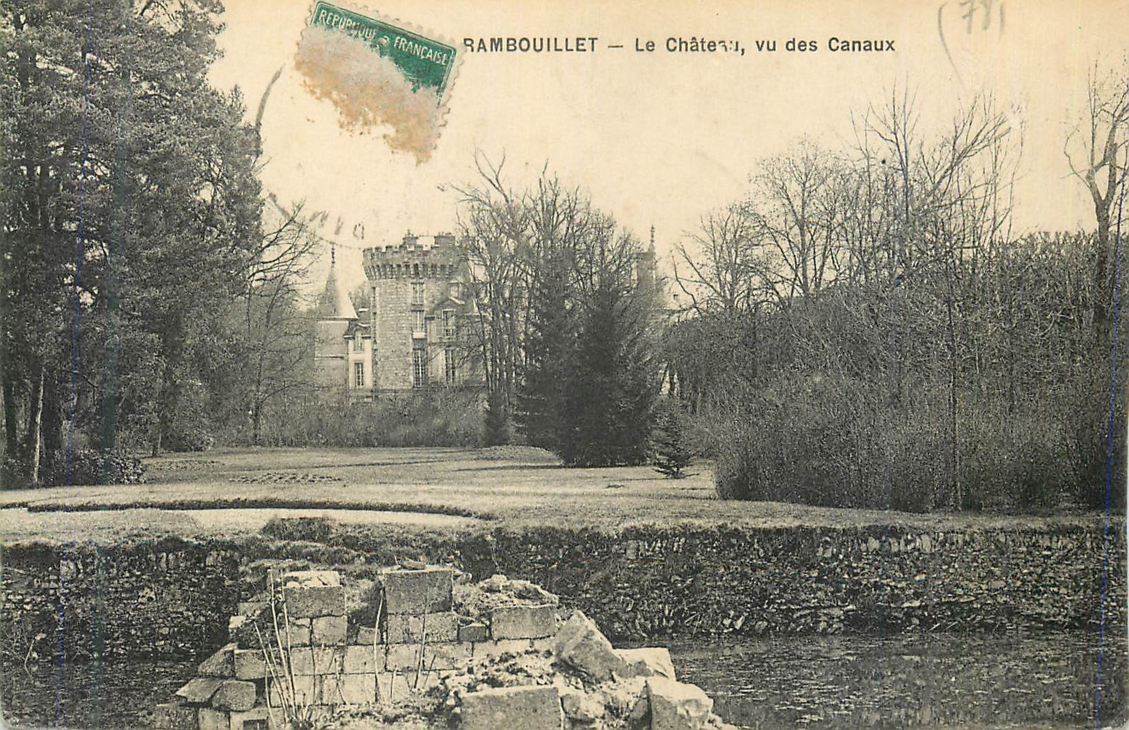Rambouillet — Het Kasteel gezien vanaf de Kanalen — Lagrange, uitg.-foto, Rambouillet