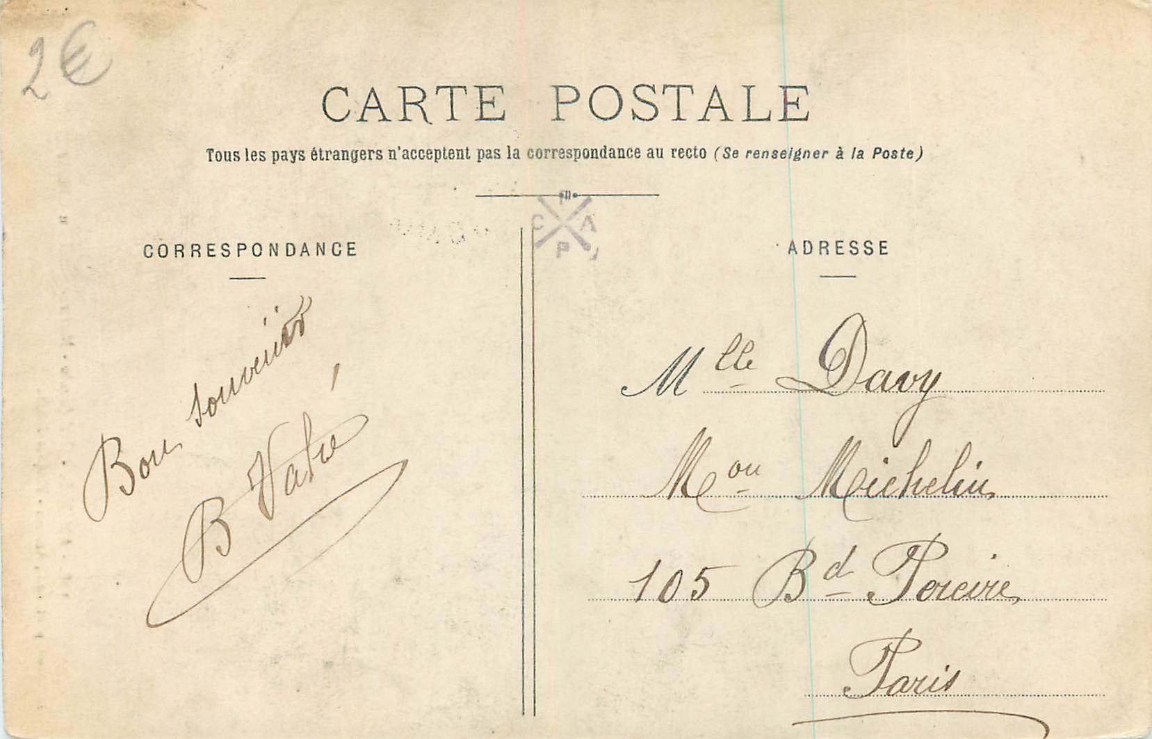 CPA Amiens Cathedrale Maitre Autel du Choeur  — Rückseite