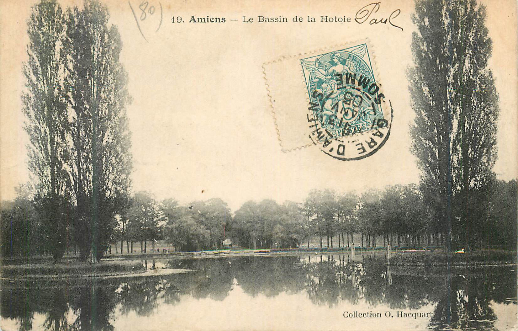 CPA Amiens Le Bassin de la Hotoie 
