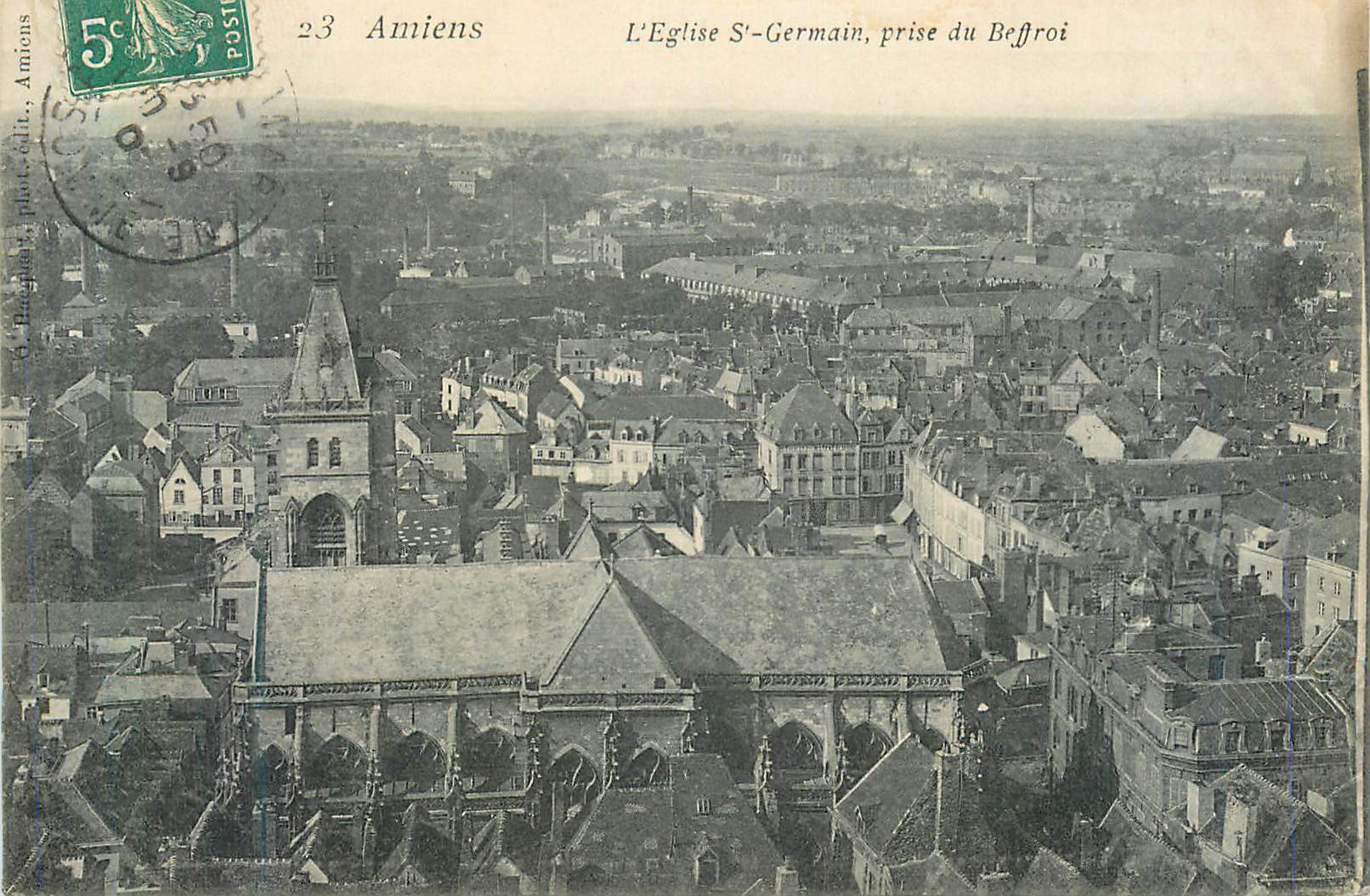 CPA Amiens L Eglise Saint Germain prise du Beffroi 