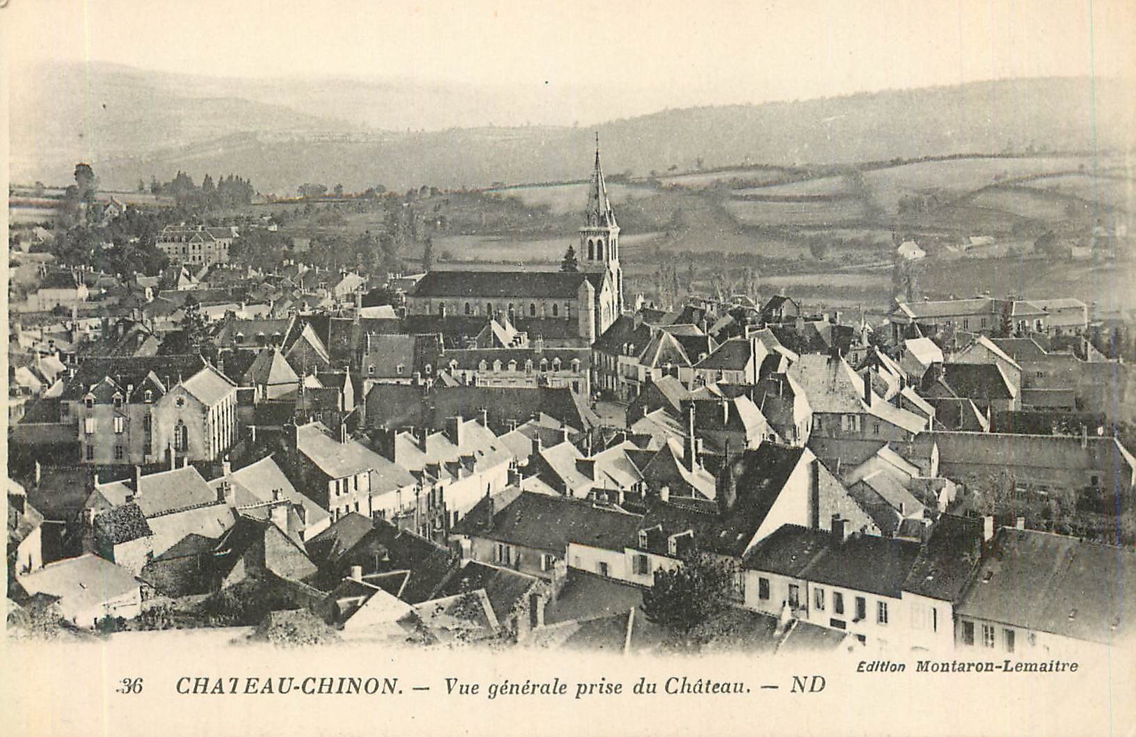 CPA Chateau Chinon Vue generale prise du Chateau 
