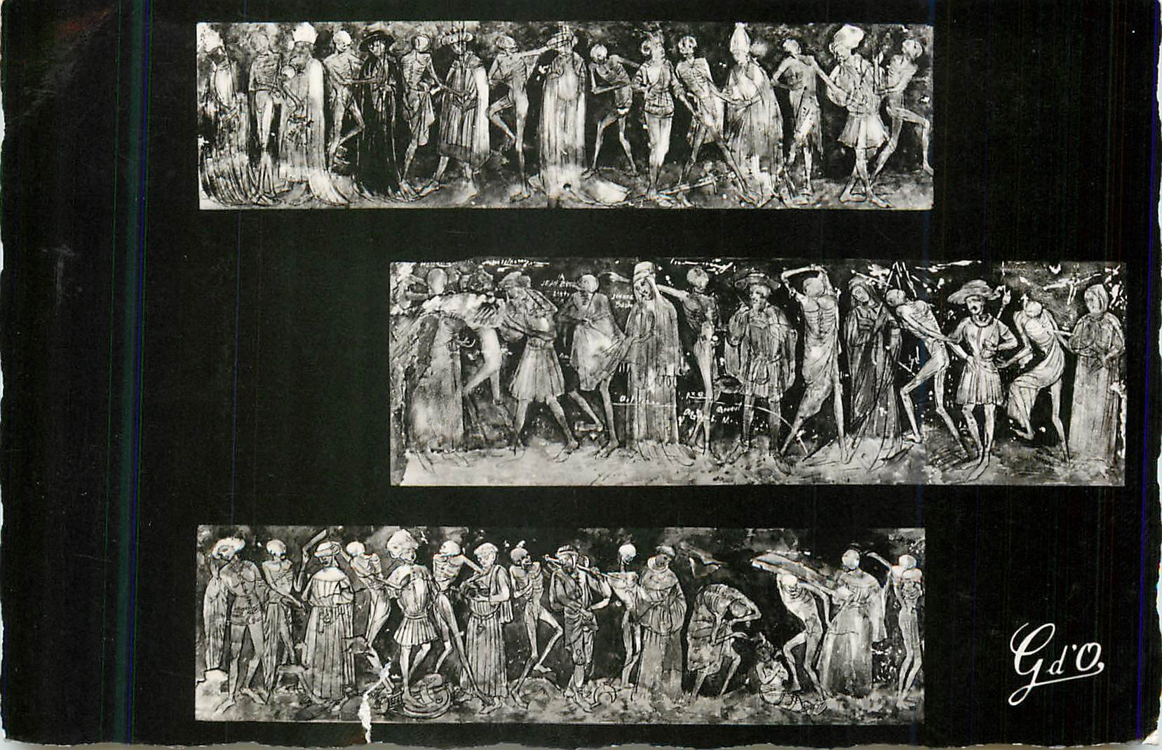La Danse Macabre — Fresque de l'Abbaye Saint-Robert — La Chaise-Dieu (H.-L.)