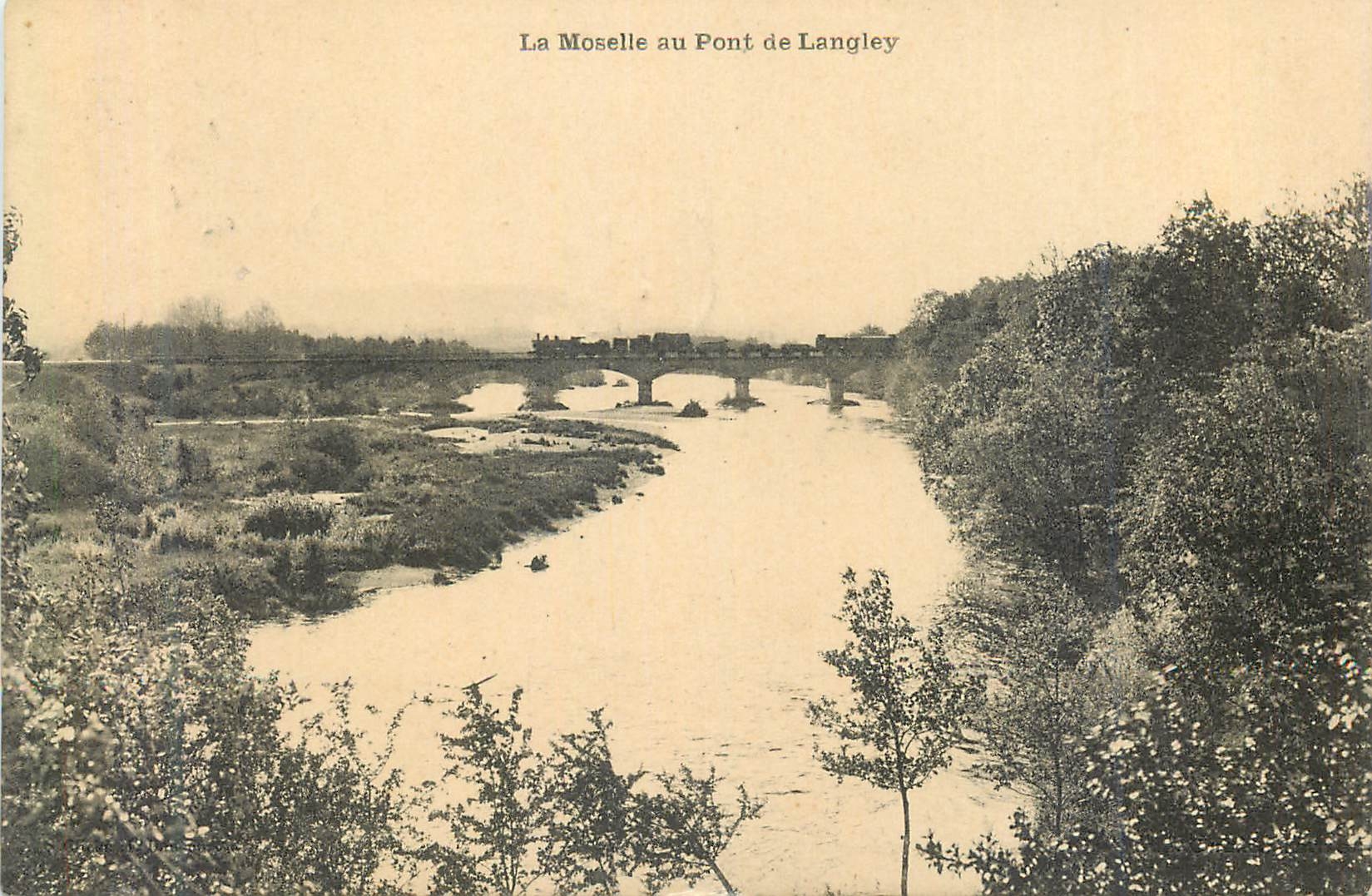 CPA La Moselle au Pont de Langley  Train