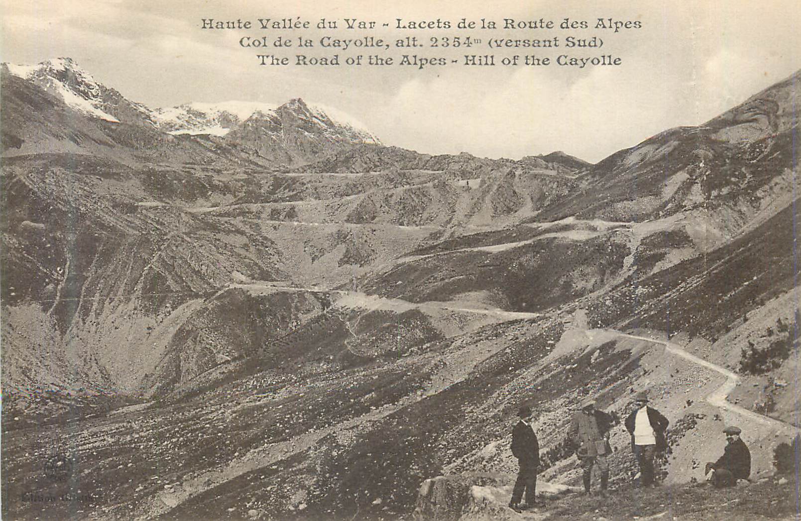 Haute Vallée du Var - Lacets de la Route des Alpes - Col de la Cayolle, alt. 2354m (versant Sud)