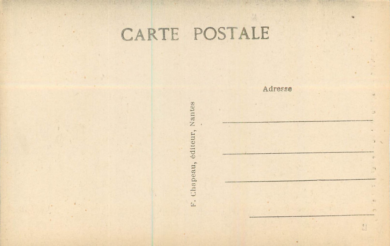 CPA Nantes Cour du Chateau Le Puits  — Verso