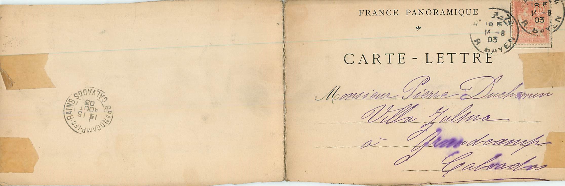 CARTE DOUBLE Paris Pont — Verso