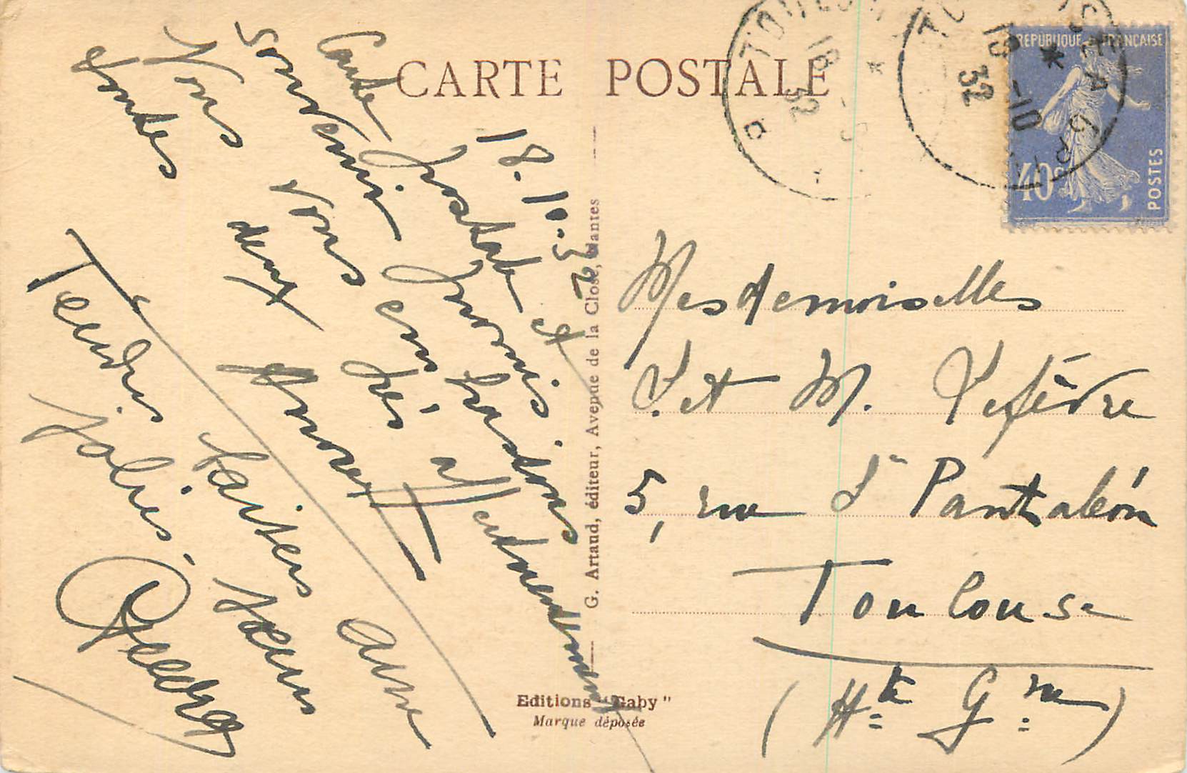 Montauban - Église de Villenouvelle — SBBY, n°117 — Verso