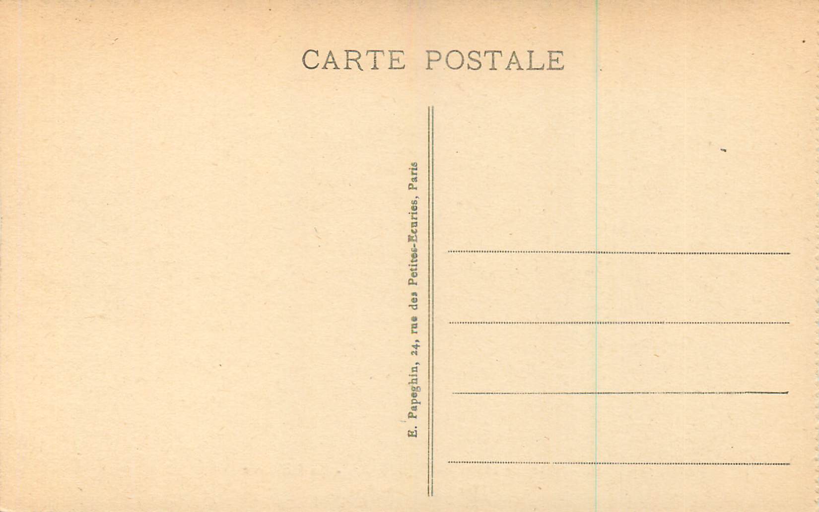 Palais de Fontainebleau — La Chapelle — A.P. — Rückseite