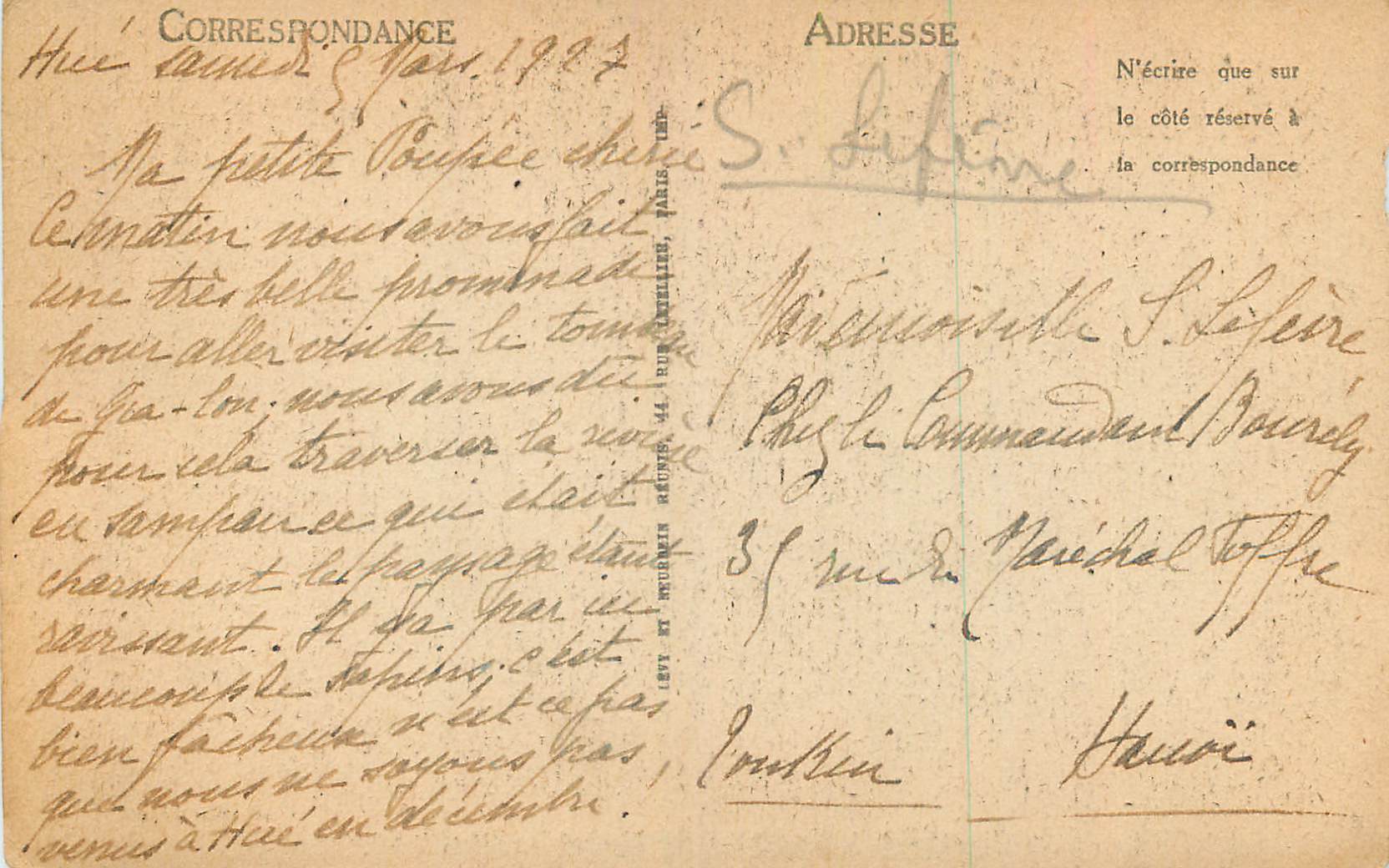 CPA Annam Hue Portique du Palais du Grand Co Mat  — Rückseite