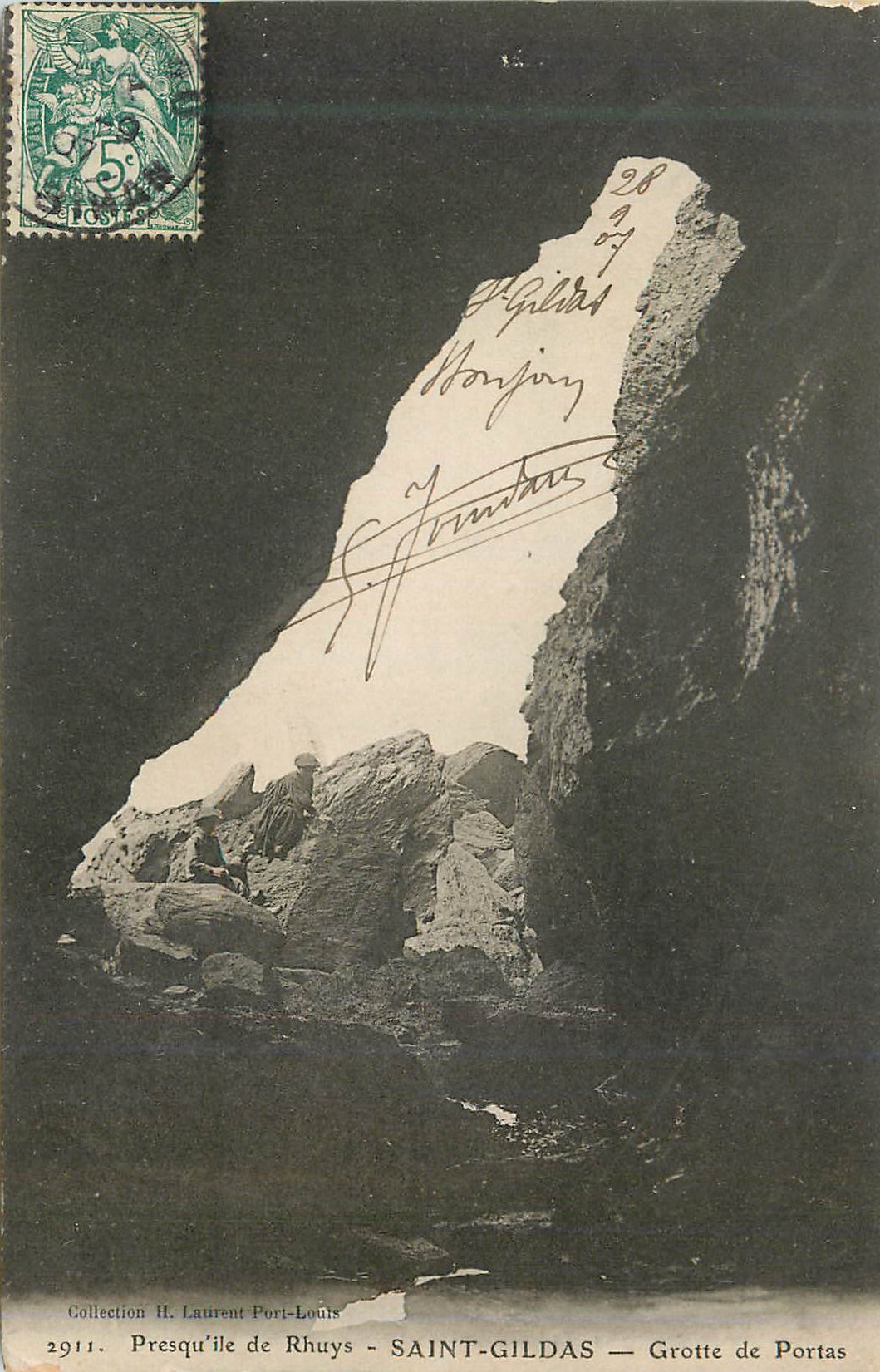 SAINT-GILDAS — Grotte de Portas — Presqu'île de Rhuys