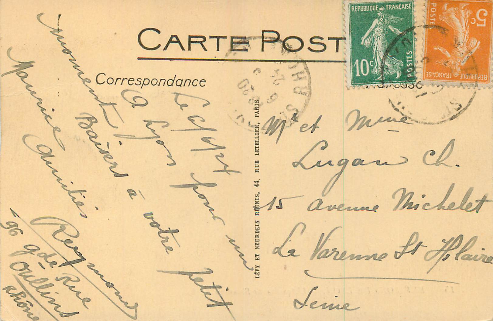 CPA Environs de Lyon L Aqueduc de Beaounant  — Verso