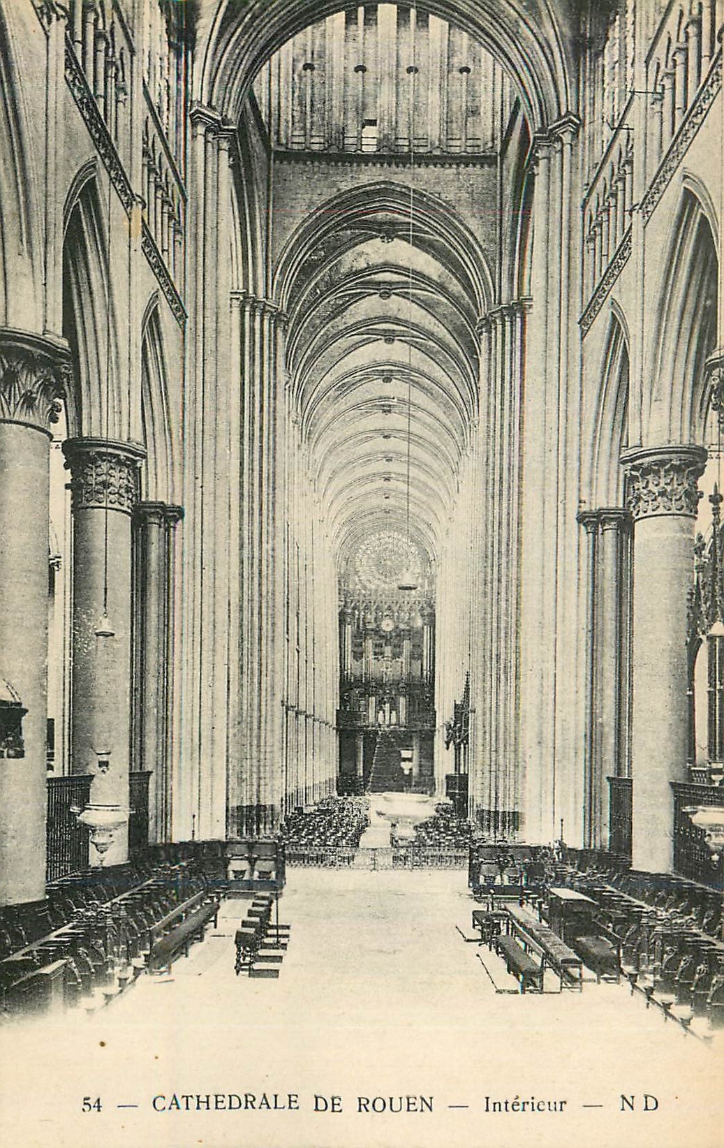 CPA Cathedrale de Rouen Interieur 