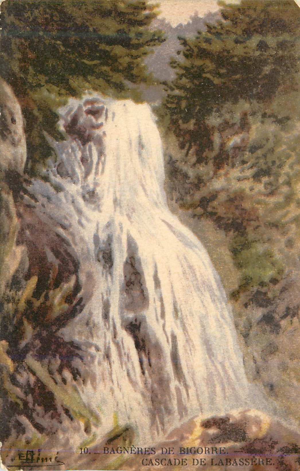 Bagnères-de-Bigorre — Cascade de Labassère — Sivven, Imp. Toulouse, Paris