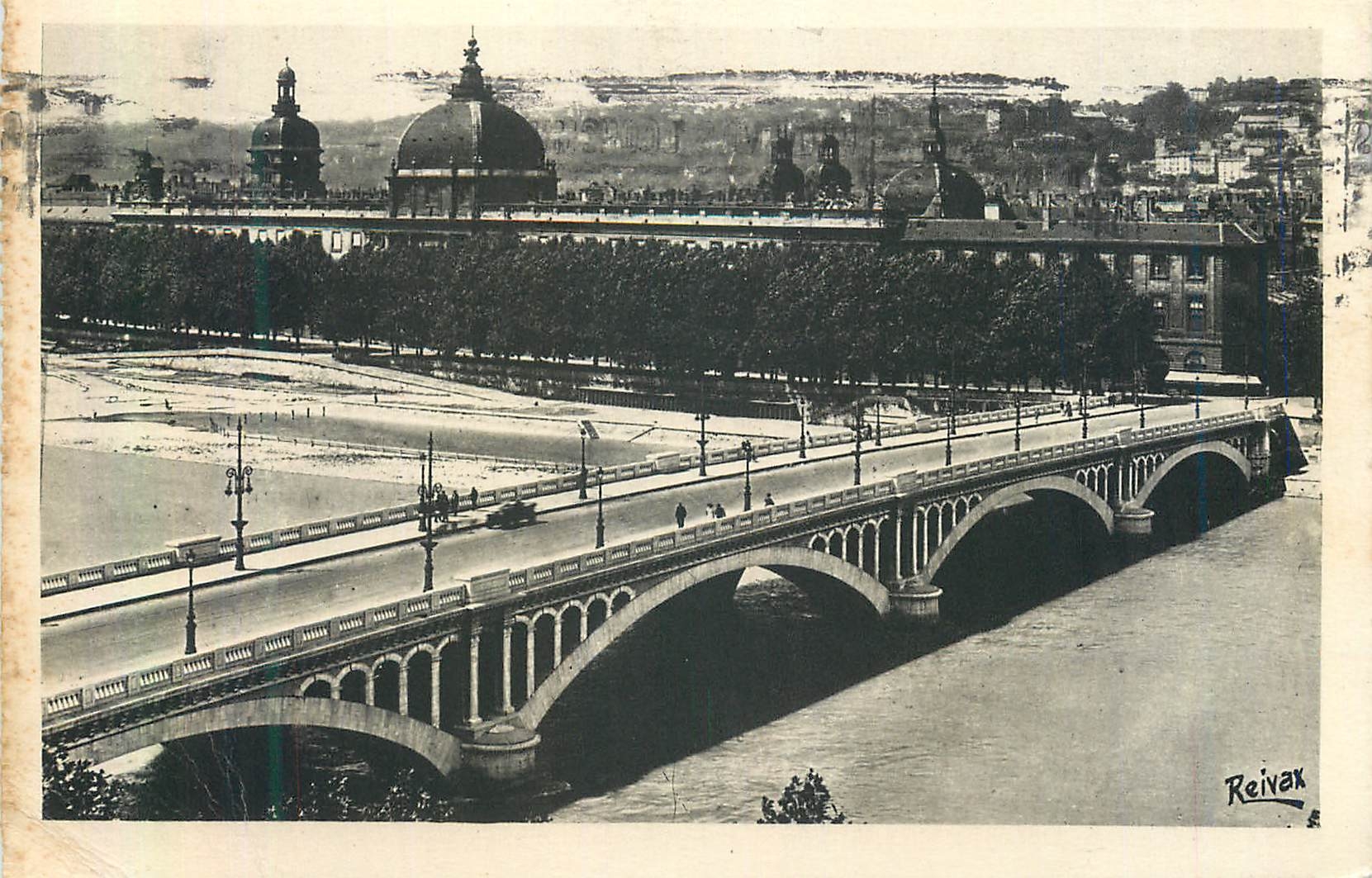 CPA Lyon Pont Wilson et Hotel Dieu 