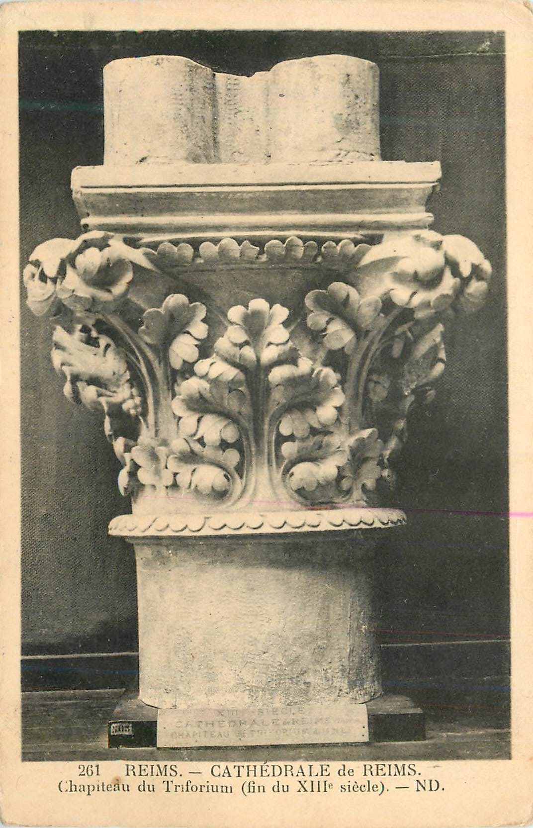 CPA Reims Cathedrale de Reims Chapiteau du Triforium 