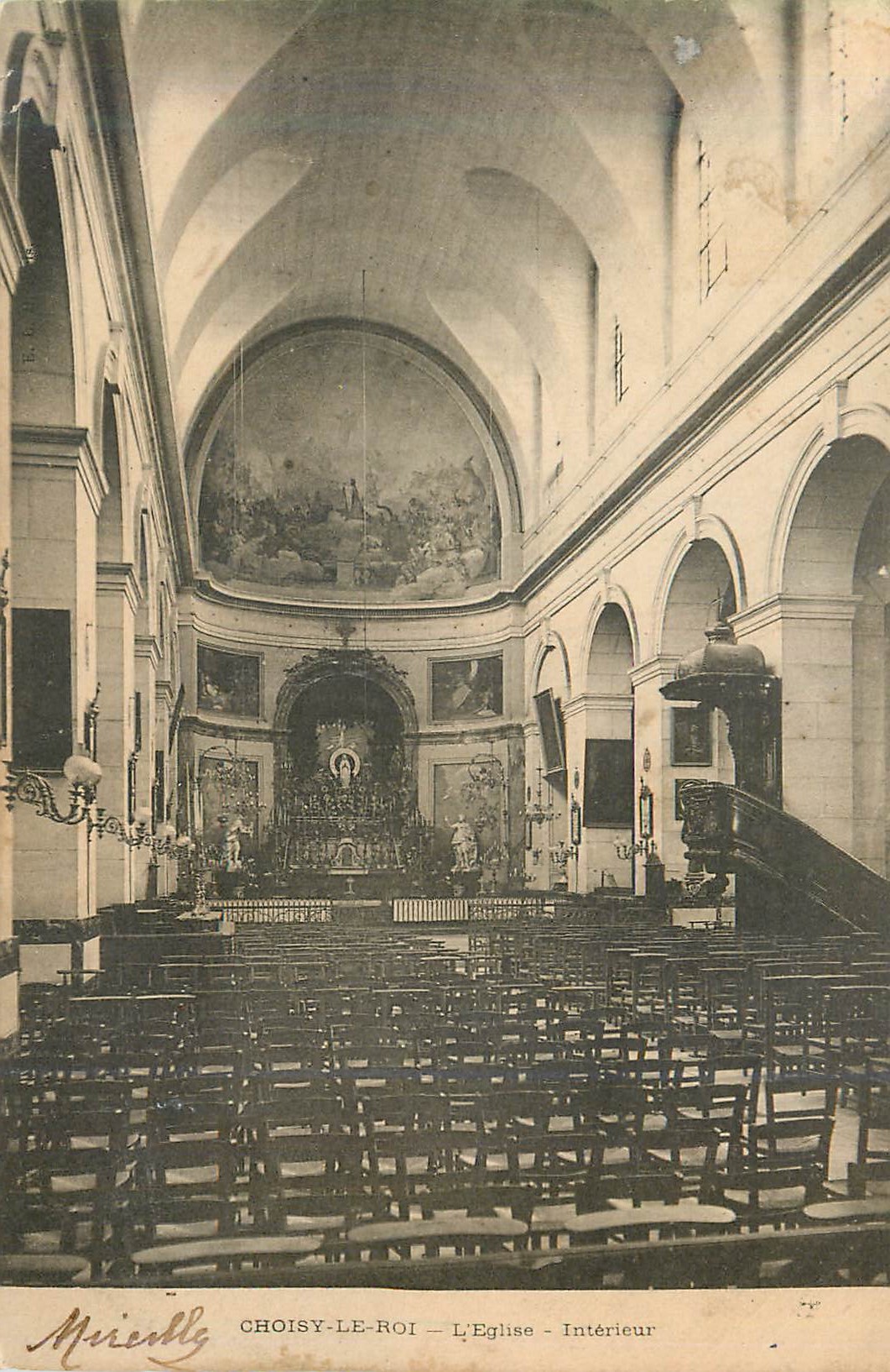 CPA Choisy le Rou L Eglise Interieur 